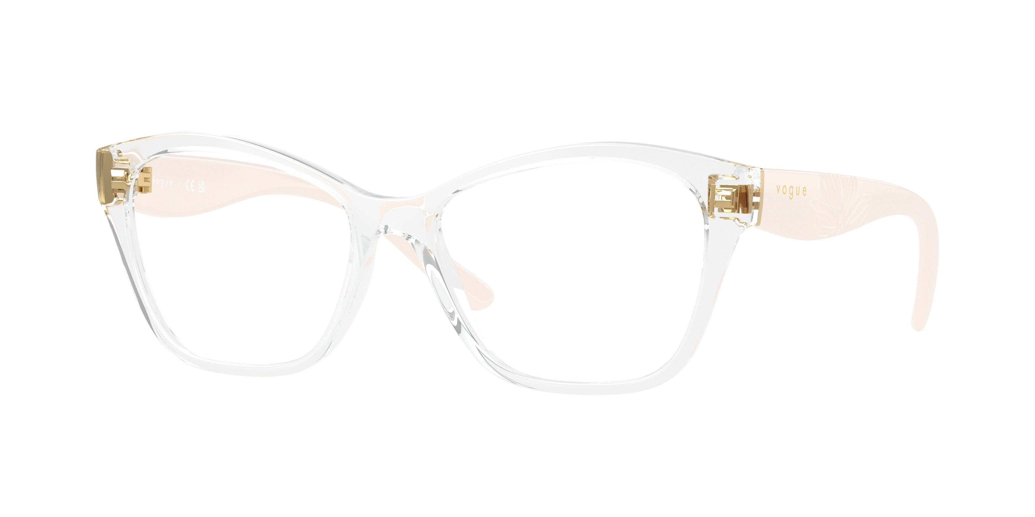 Vogue VO5628 Irregular Eyeglasses  W745-Transparent 53-140-16 - Color Map Transparent