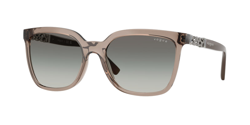 Vogue VO5633SB Square Sunglasses  294011-Transparent Brown 56-140-18 - Color Map Brown