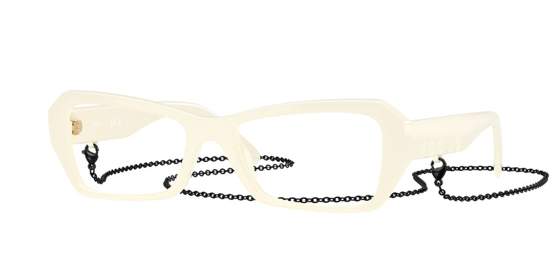 Vogue VO5656U Butterfly Eyeglasses  3239-Full Cream 54-140-17 - Color Map White