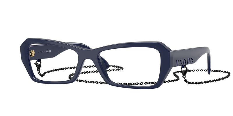 Vogue VO5656U Butterfly Eyeglasses  3240-Full Blue 54-140-17 - Color Map Blue