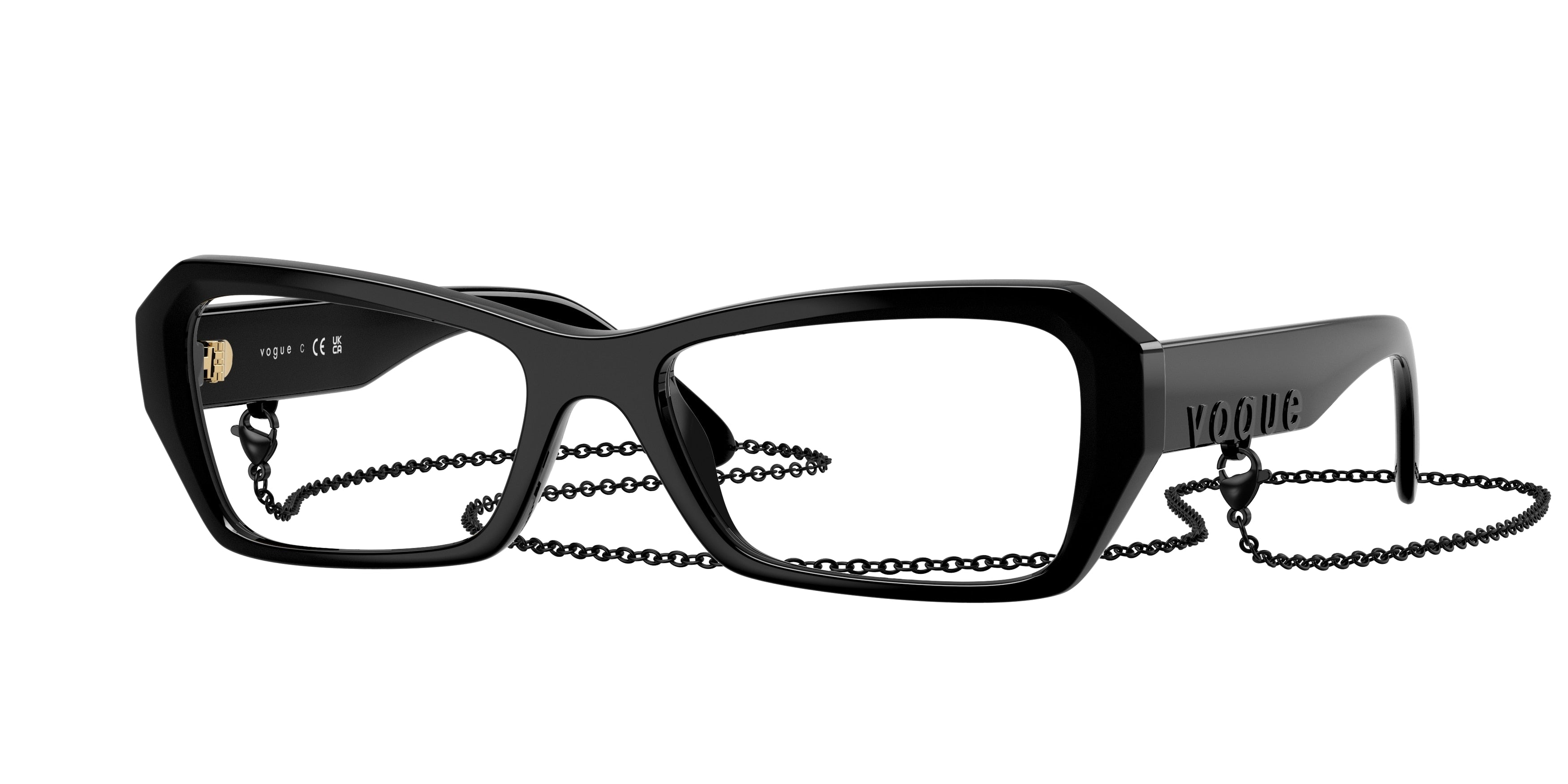 Vogue VO5656U Butterfly Eyeglasses  W44-Black 54-140-17 - Color Map Black
