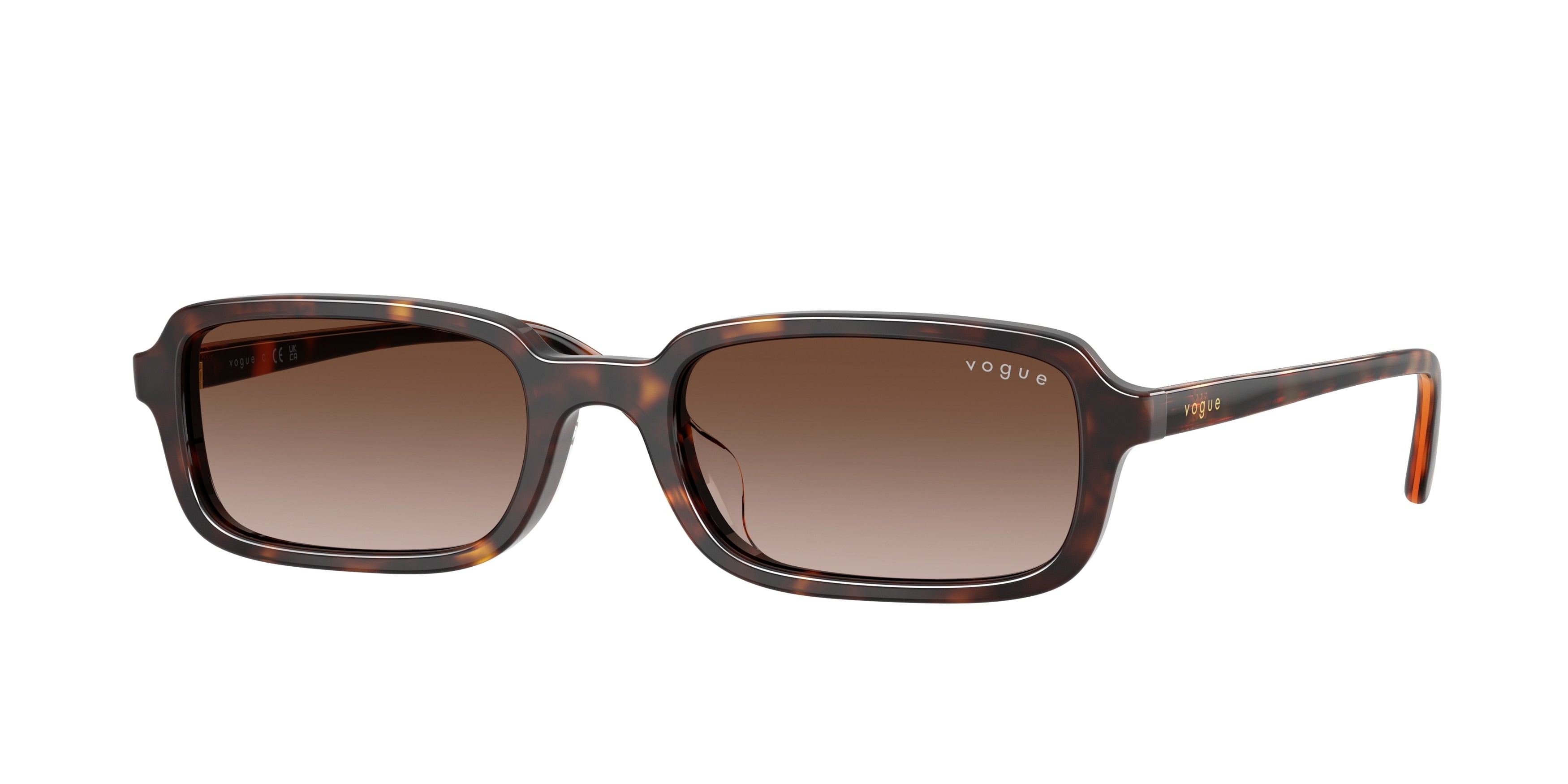 Vogue VO5666SF Pillow Sunglasses  W65613-Dark Havana 53-140-19 - Color Map Brown