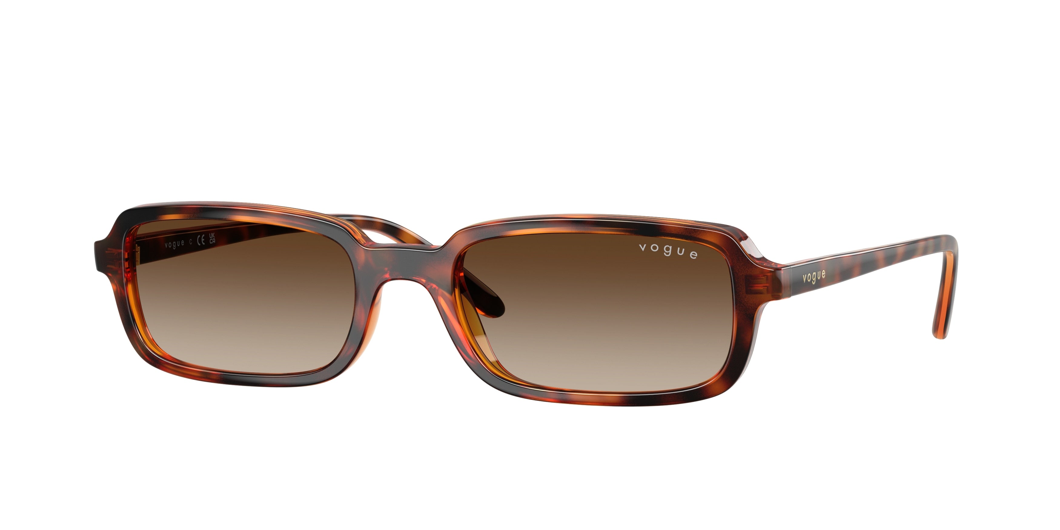 Vogue VO5666S Pillow Sunglasses  W65613-Dark Havana 53-140-19 - Color Map Brown