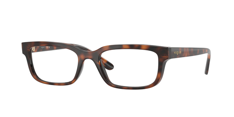 Vogue VO5671 Rectangle Eyeglasses  2718-Total Dark Havana 53-140-18 - Color Map Brown