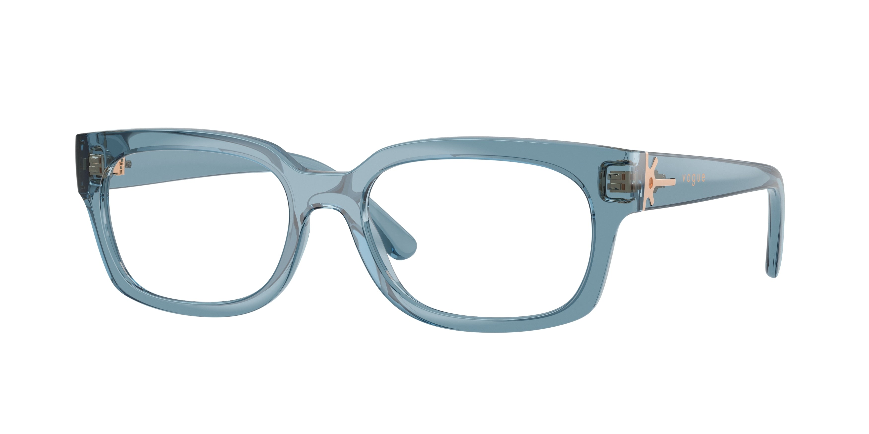 Vogue VO5689F Pillow Eyeglasses  2966-Transparent Azure 53-145-17 - Color Map Blue