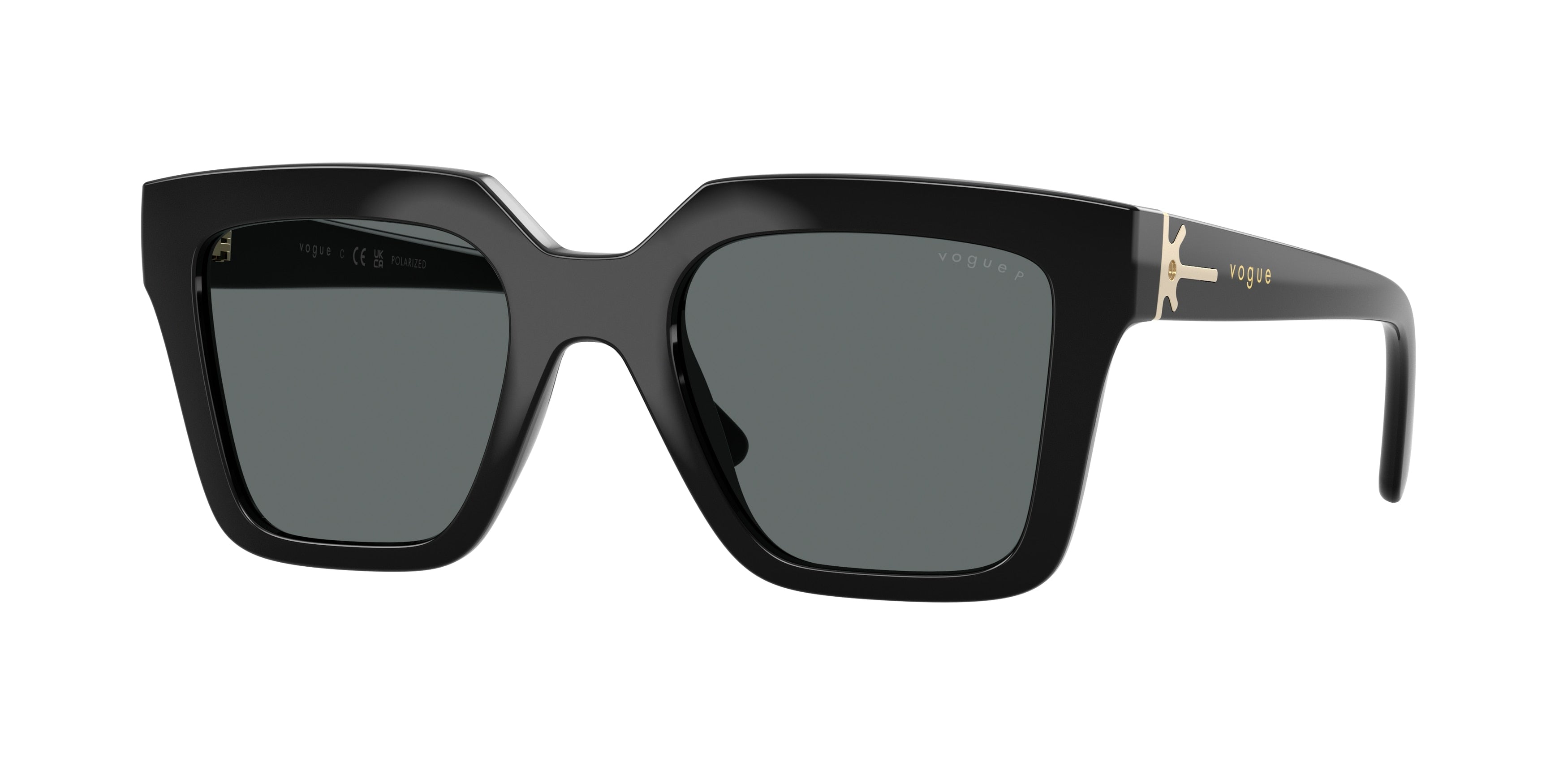 Vogue VO5690S Square Sunglasses  W44/81-Black 49-140-21 - Color Map Black