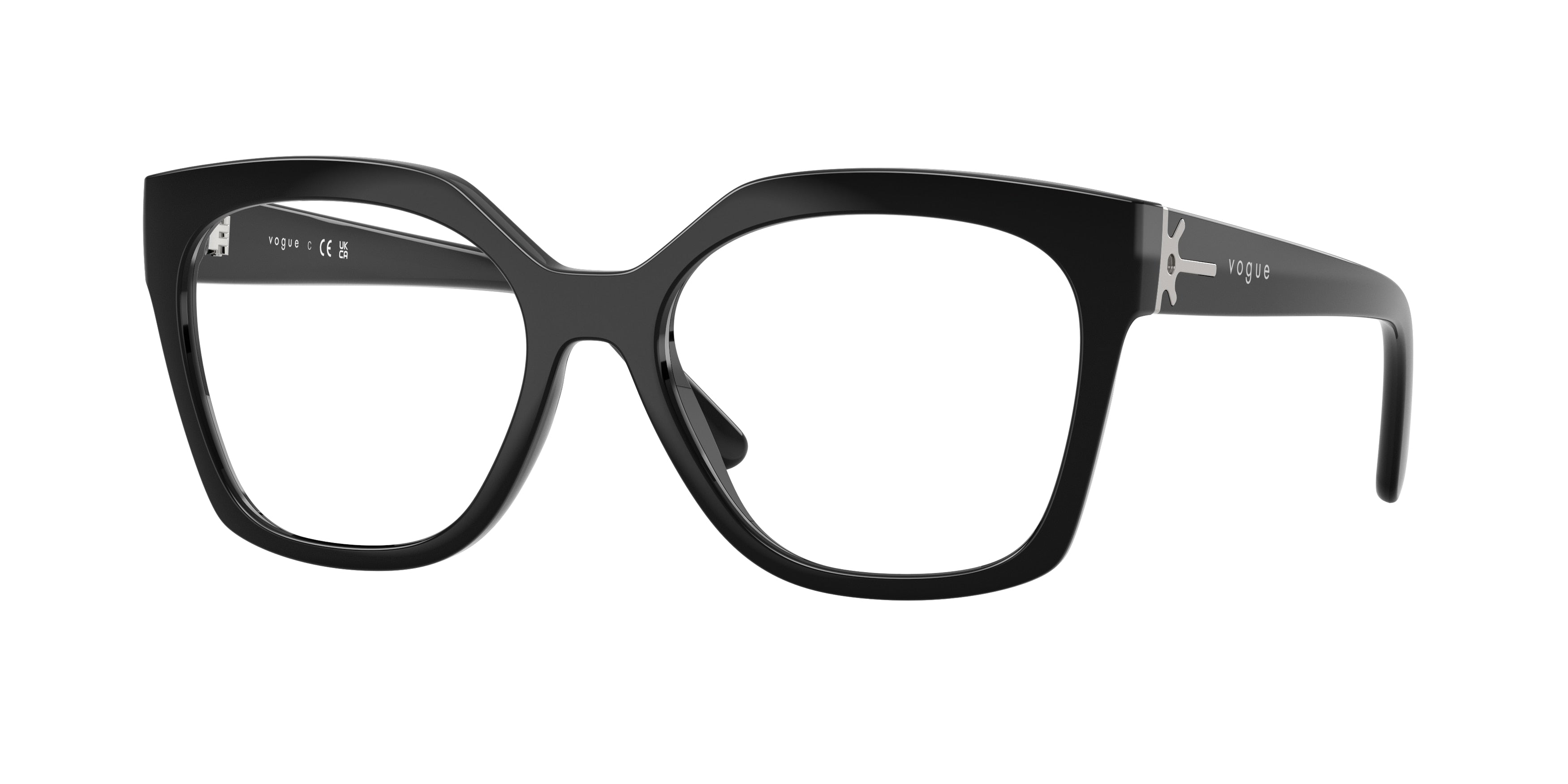 Vogue VO5691 Square Eyeglasses  W44-Black 54-140-17 - Color Map Black