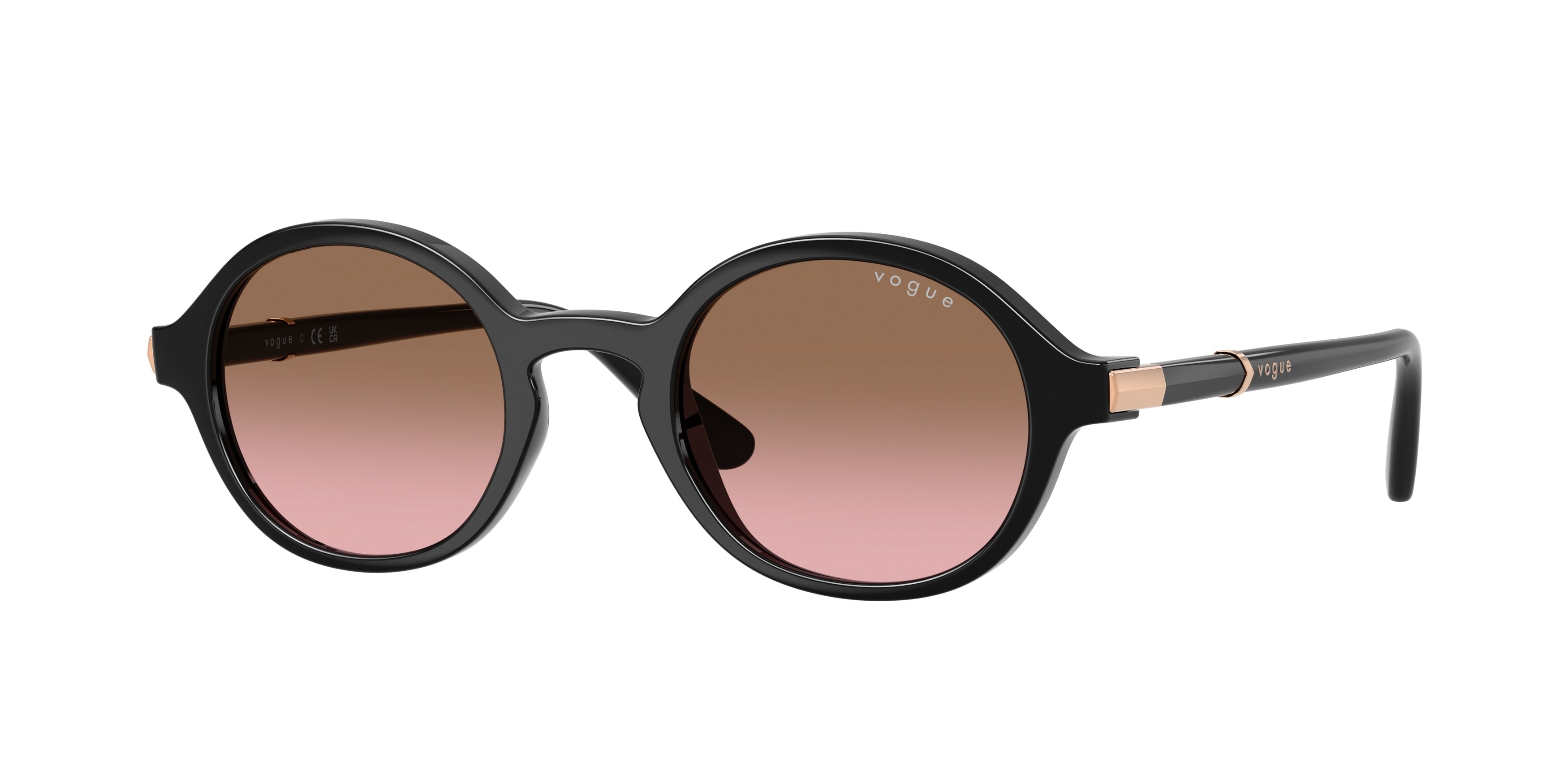 Vogue VO5692S Round Sunglasses  W44/14-Black 46-140-22 - Color Map Black