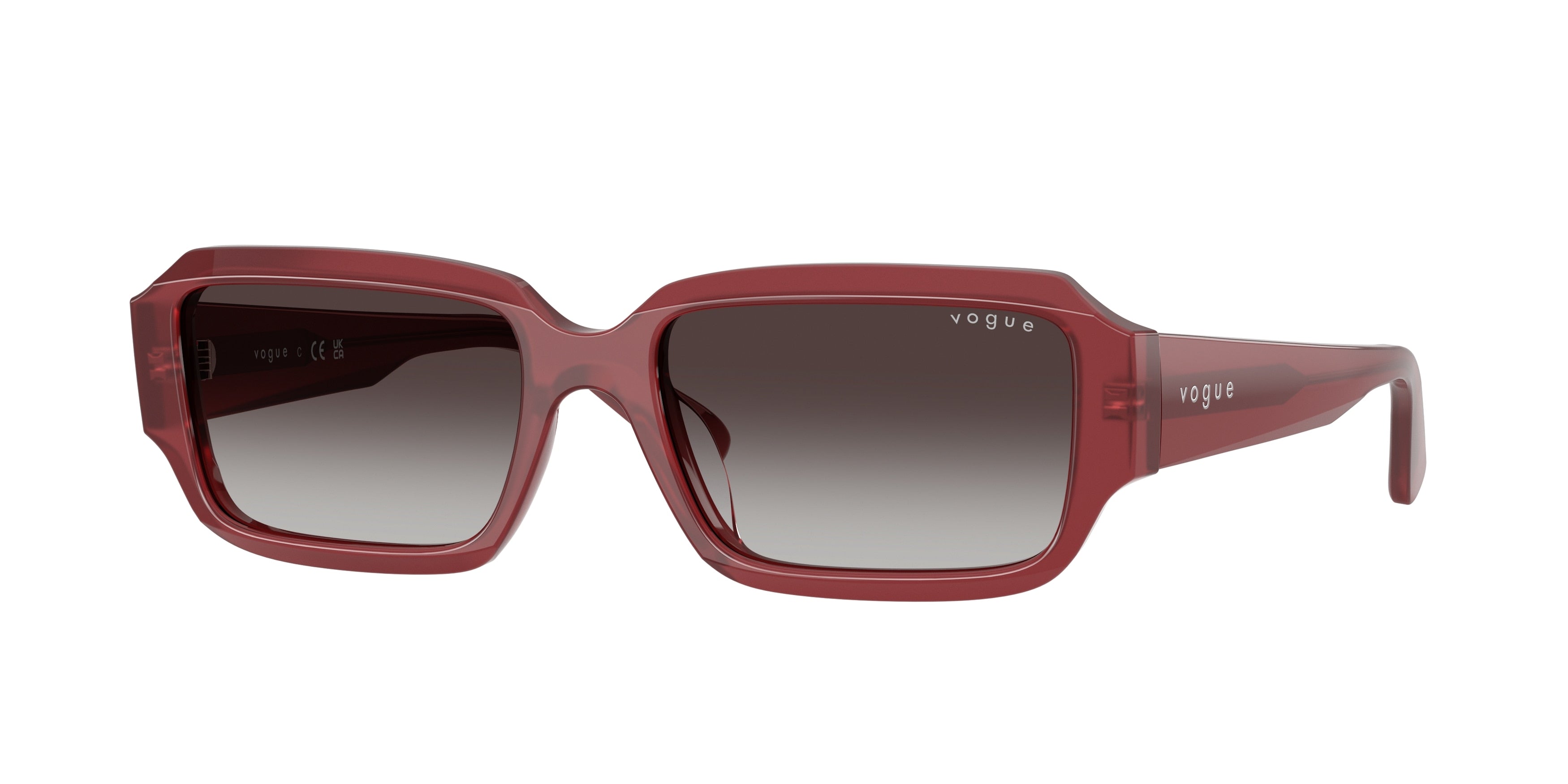 Vogue VO5693SU Rectangle Sunglasses  32818G-Opal Magenta 54-140-17 - Color Map Violet