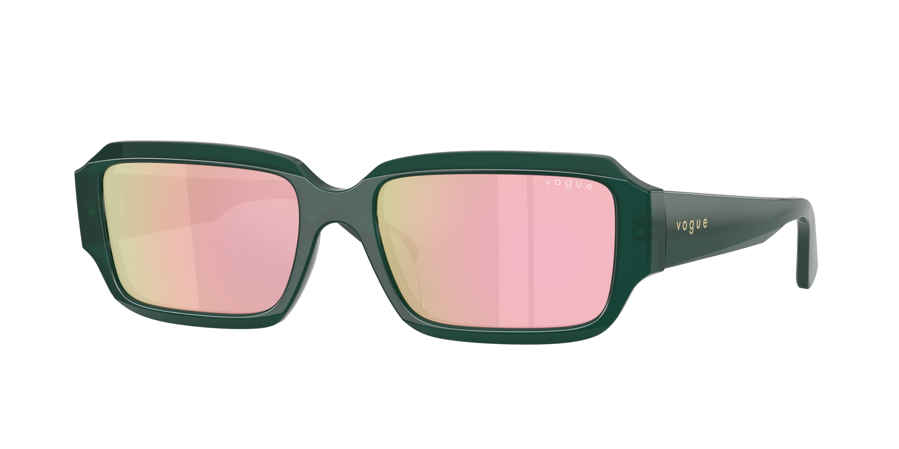 Vogue VO5693SU Rectangle Sunglasses  32824Z-Opal Green 54-140-17 - Color Map Green