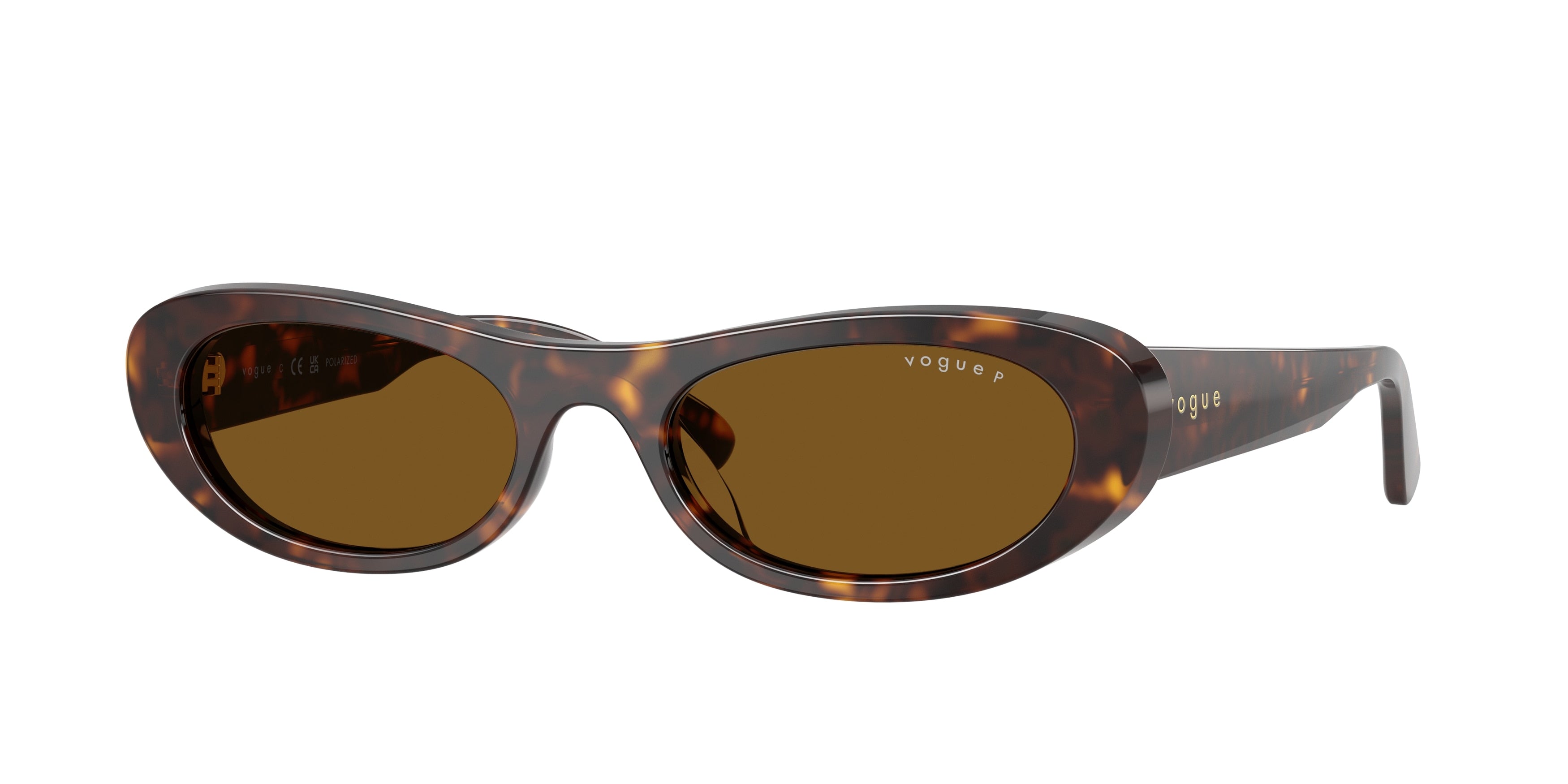 Vogue VO5695SU Oval Sunglasses  W65683-Dark Havana 53-140-19 - Color Map Brown
