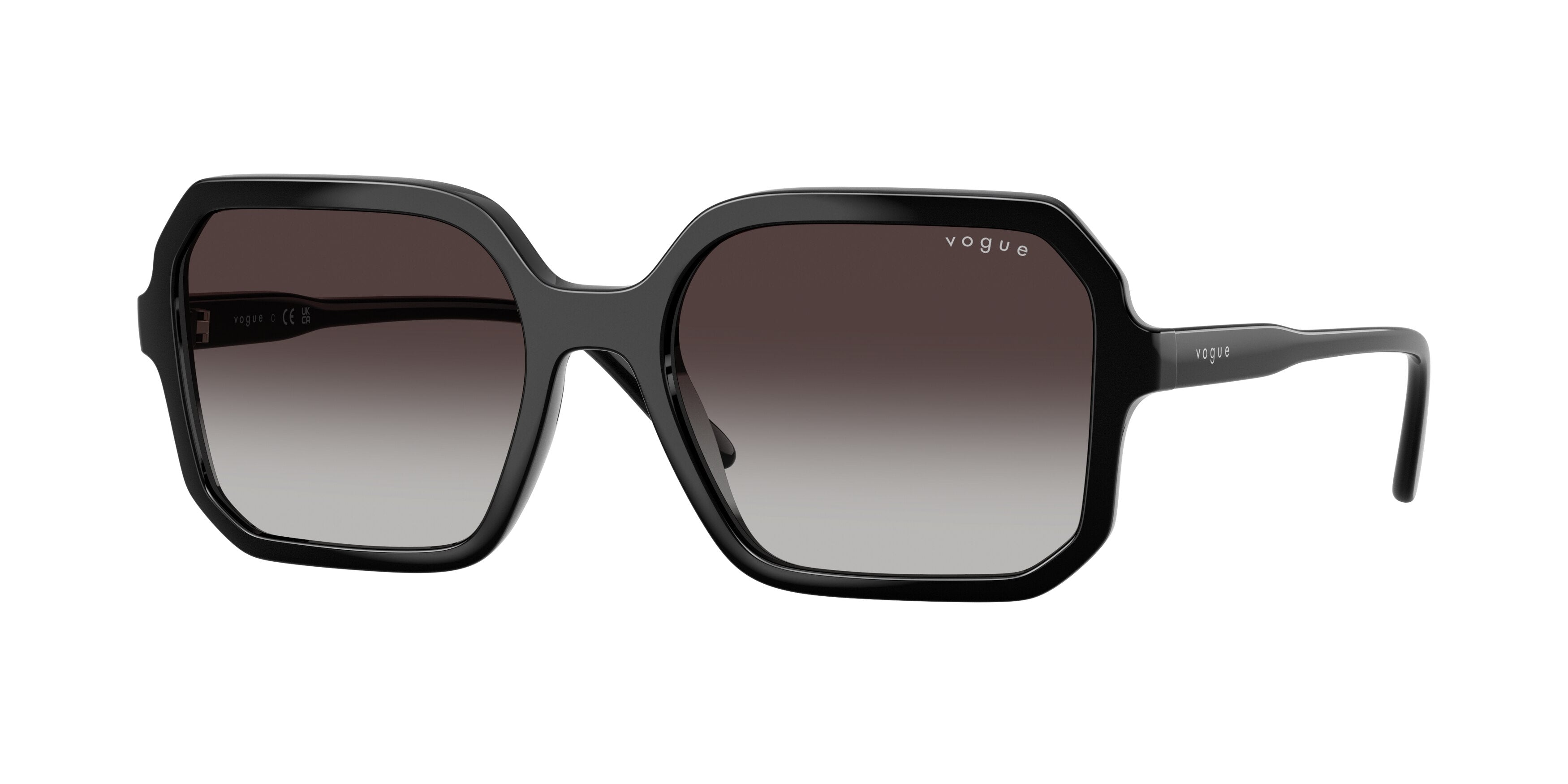 Vogue VO5696SF Square Sunglasses  W44/8G-Black 55-145-18 - Color Map Black