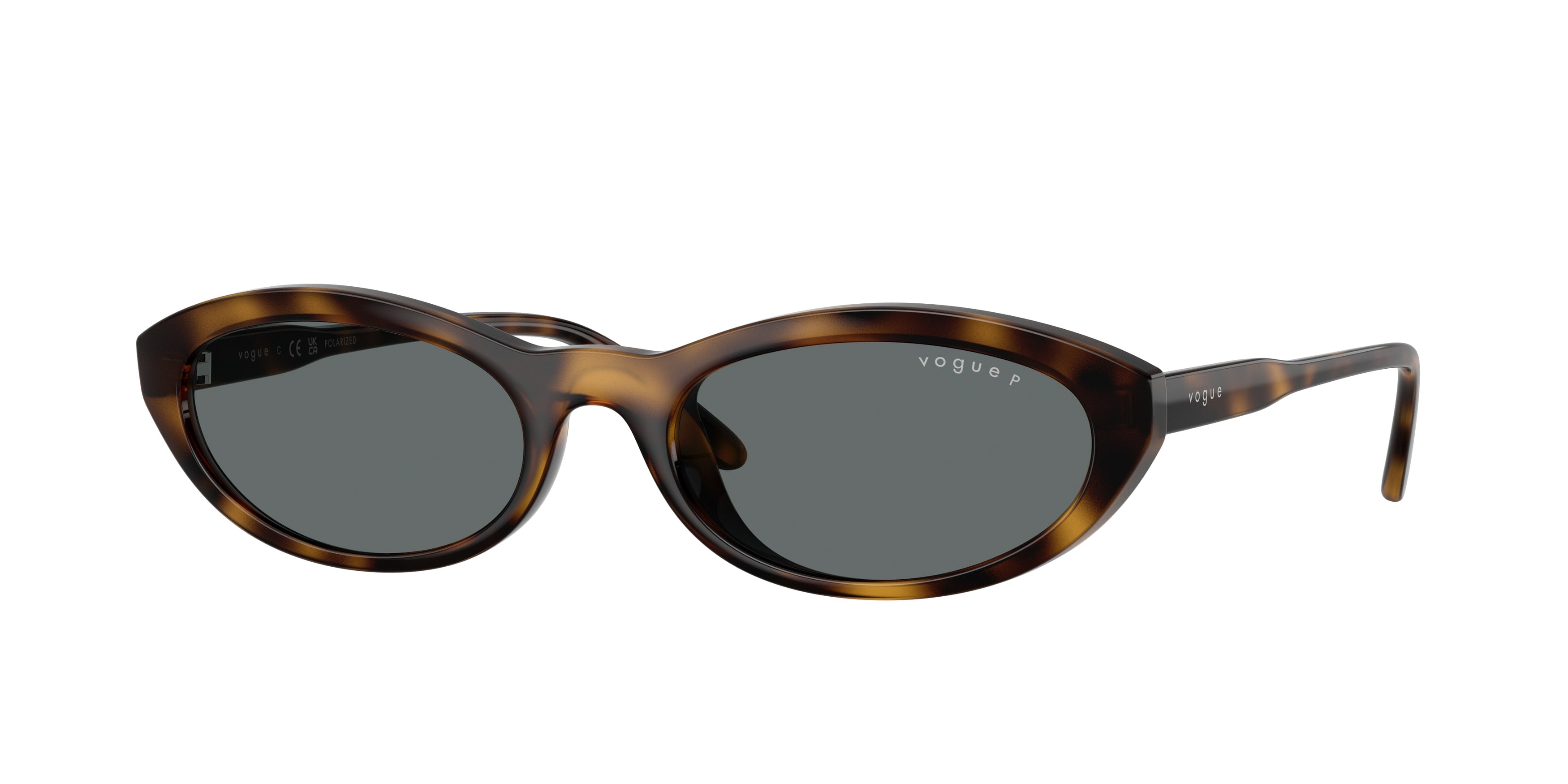 Vogue VO5697SU Oval Sunglasses  W65681-Dark Havana 54-140-19 - Color Map Brown