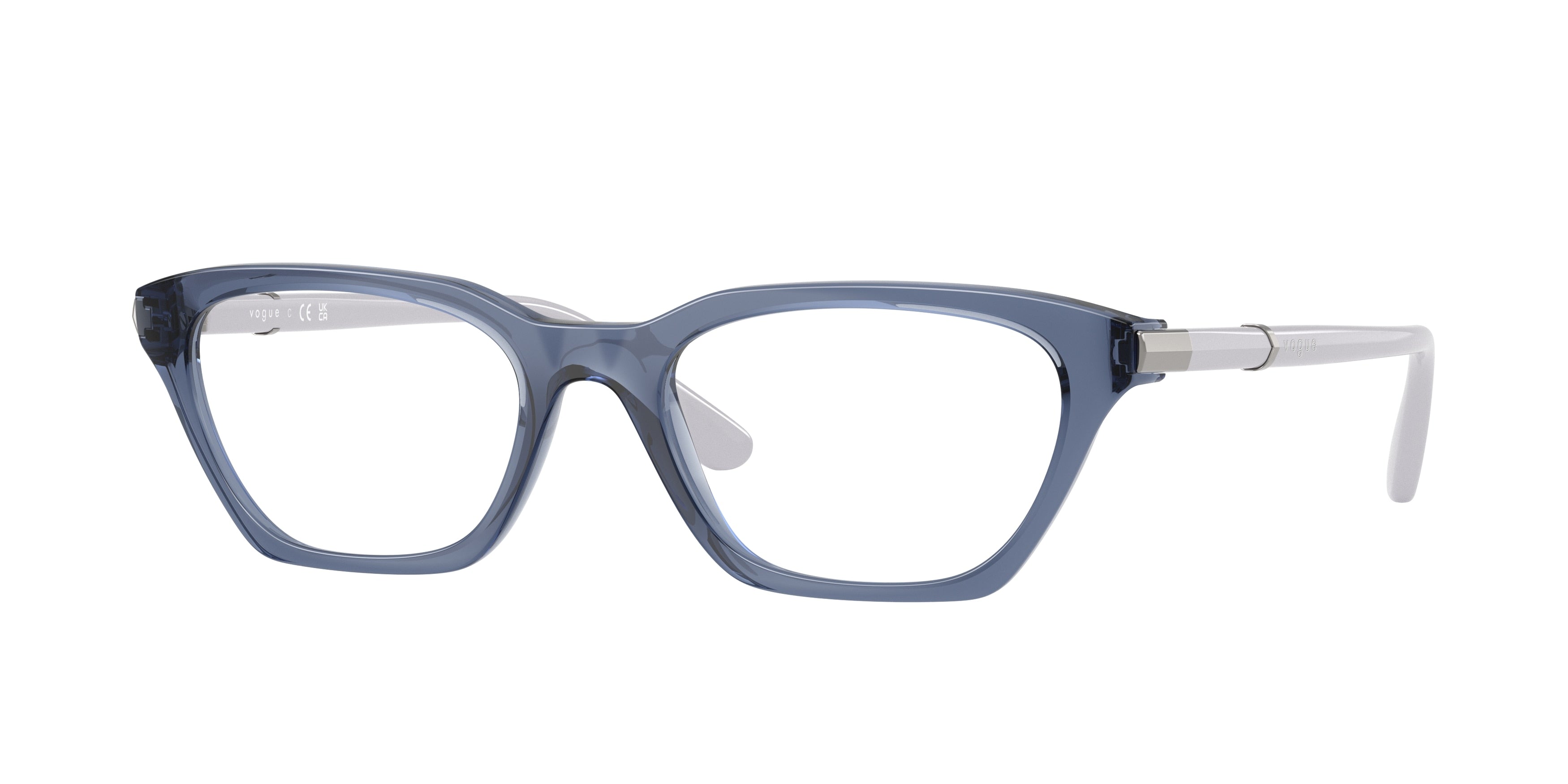 Vogue VO5698 Cat Eye Eyeglasses  2944-Transparent Blue Purple 52-140-18 - Color Map Violet
