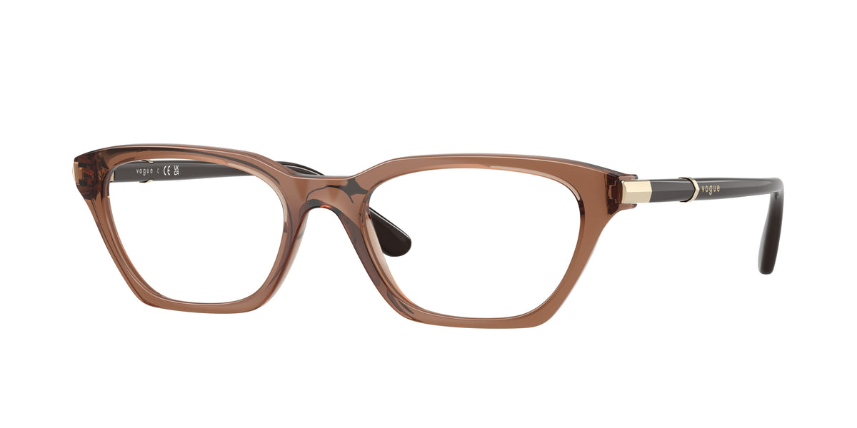Vogue VO5698 Cat Eye Eyeglasses for Women — Free Shipping - 50-140-18 / 3297-Transparent Brown