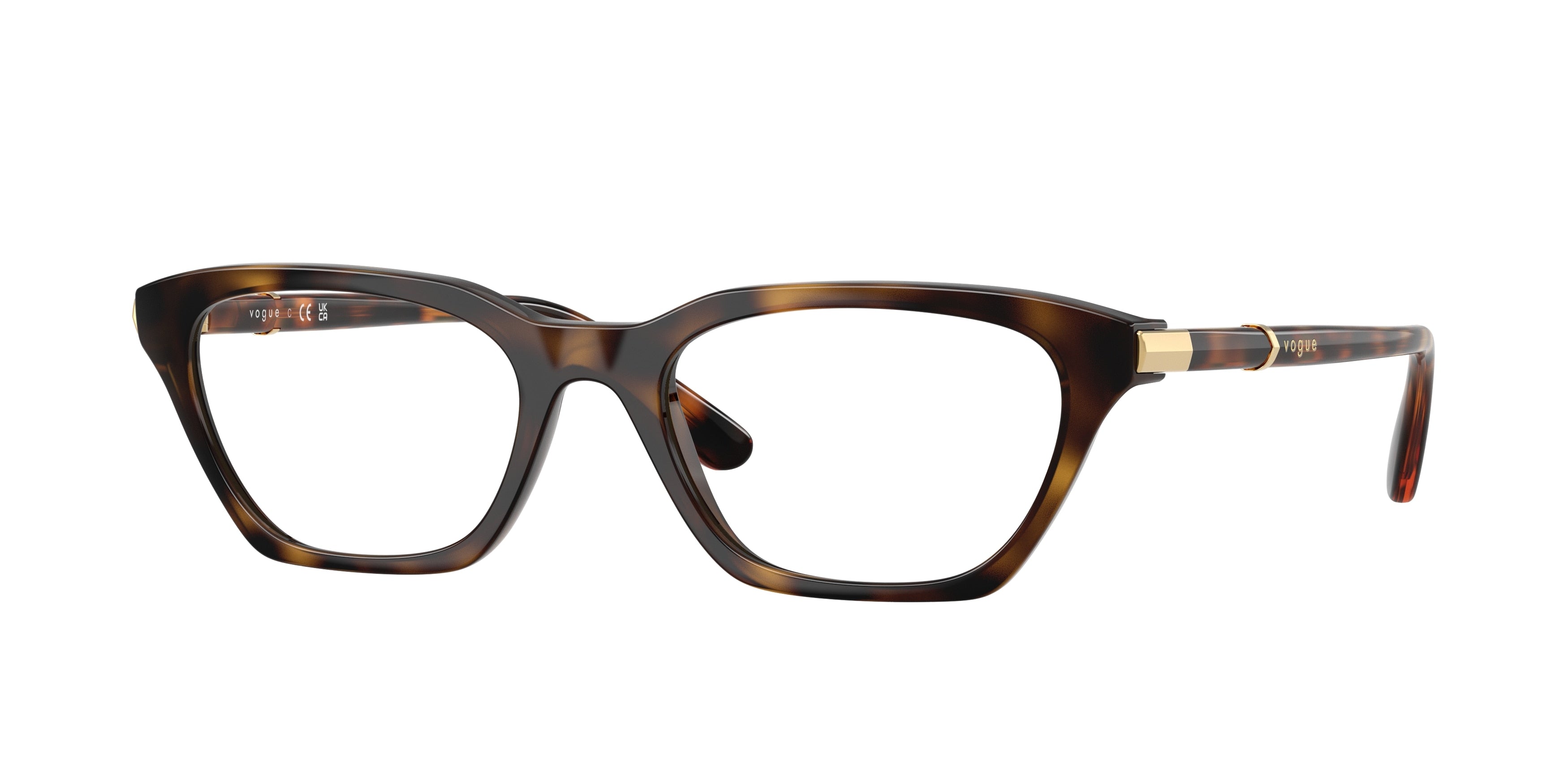 Vogue VO5698 Cat Eye Eyeglasses  W656-Dark Havana 50-140-18 - Color Map Brown
