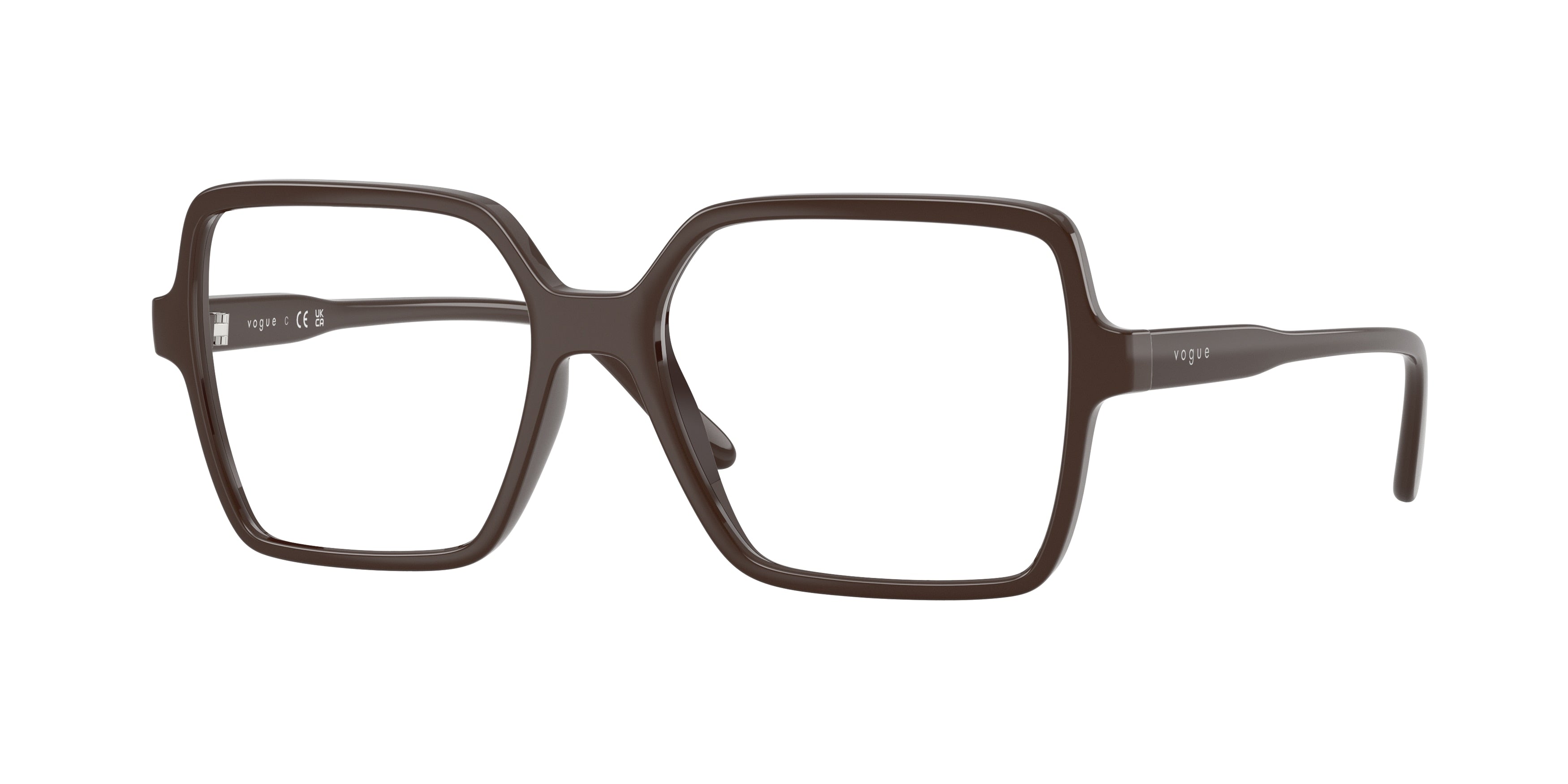 Vogue VO5702 Square Eyeglasses  2252-Full Brown 53-140-16 - Color Map Brown