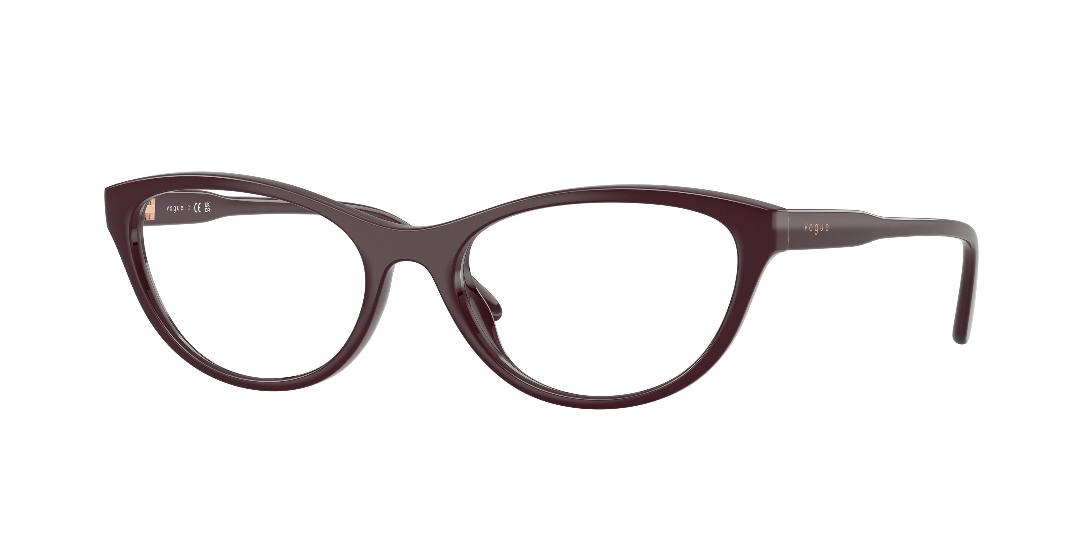 Vogue VO5703U Oval Eyeglasses  3284-Full Bordeaux 53-140-17 - Color Map Red