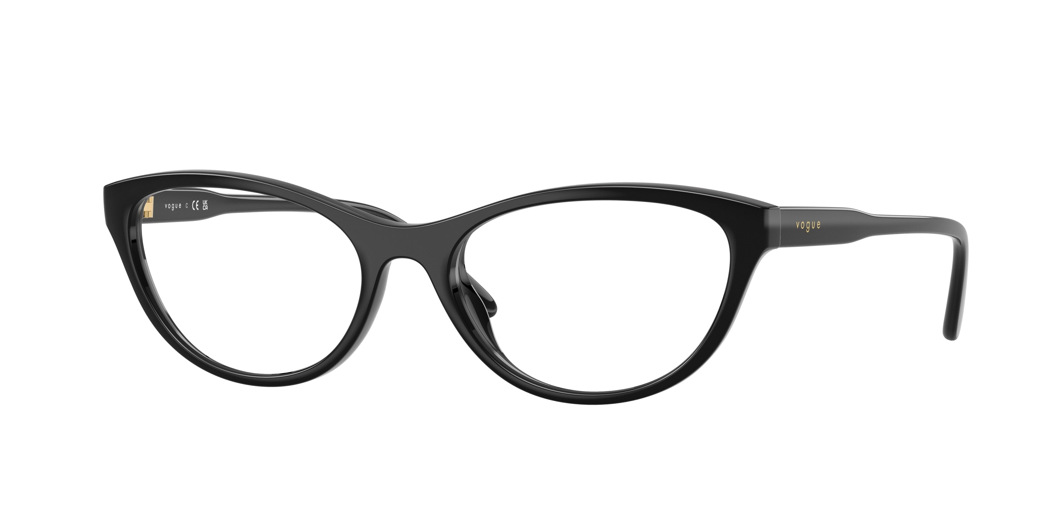 Vogue VO5703U Oval Eyeglasses  W44-Black 53-140-17 - Color Map Black