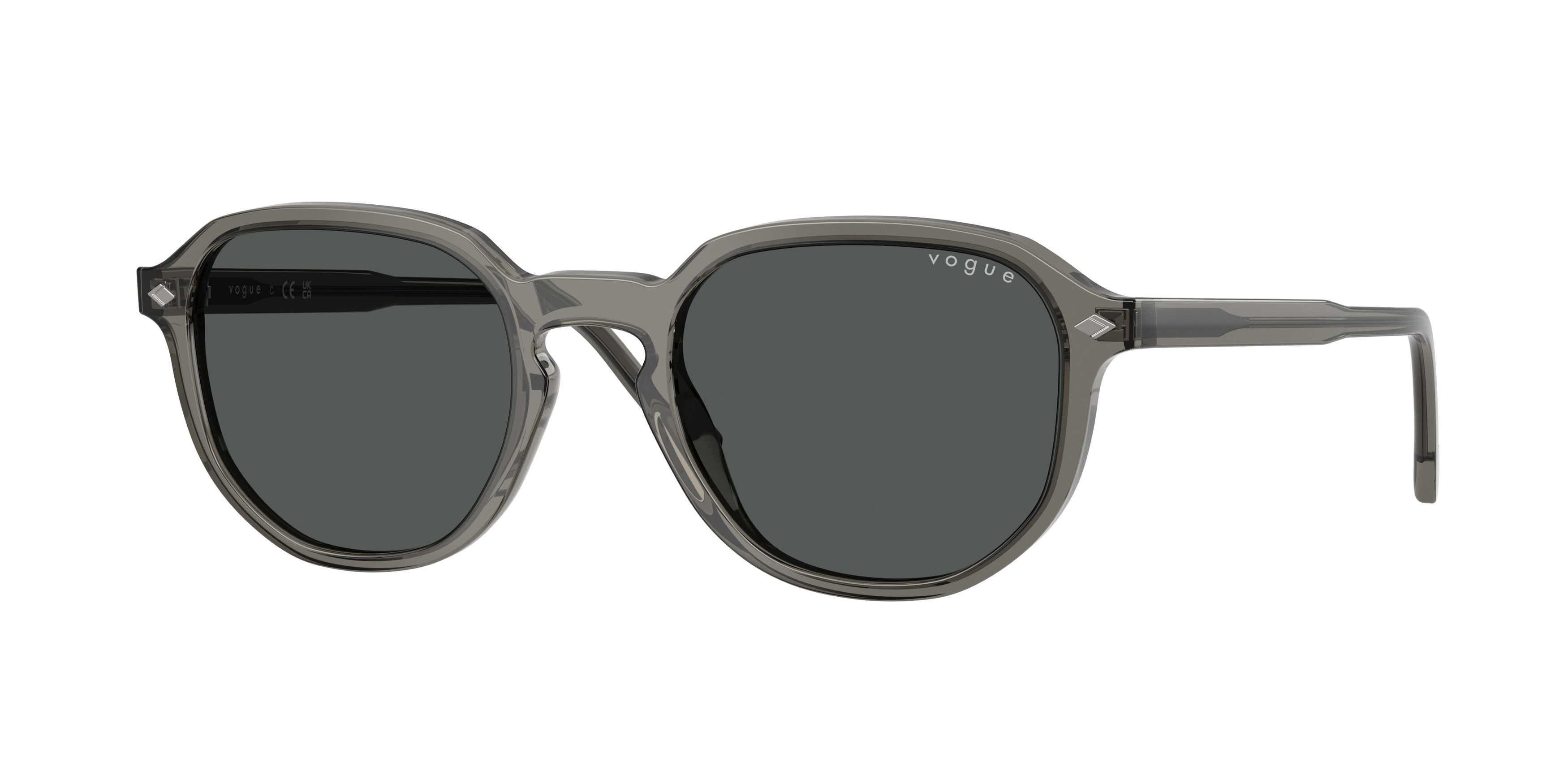 Vogue VO5707S Irregular Sunglasses  329487-Transparent Dark Grey 51-145-20 - Color Map Grey