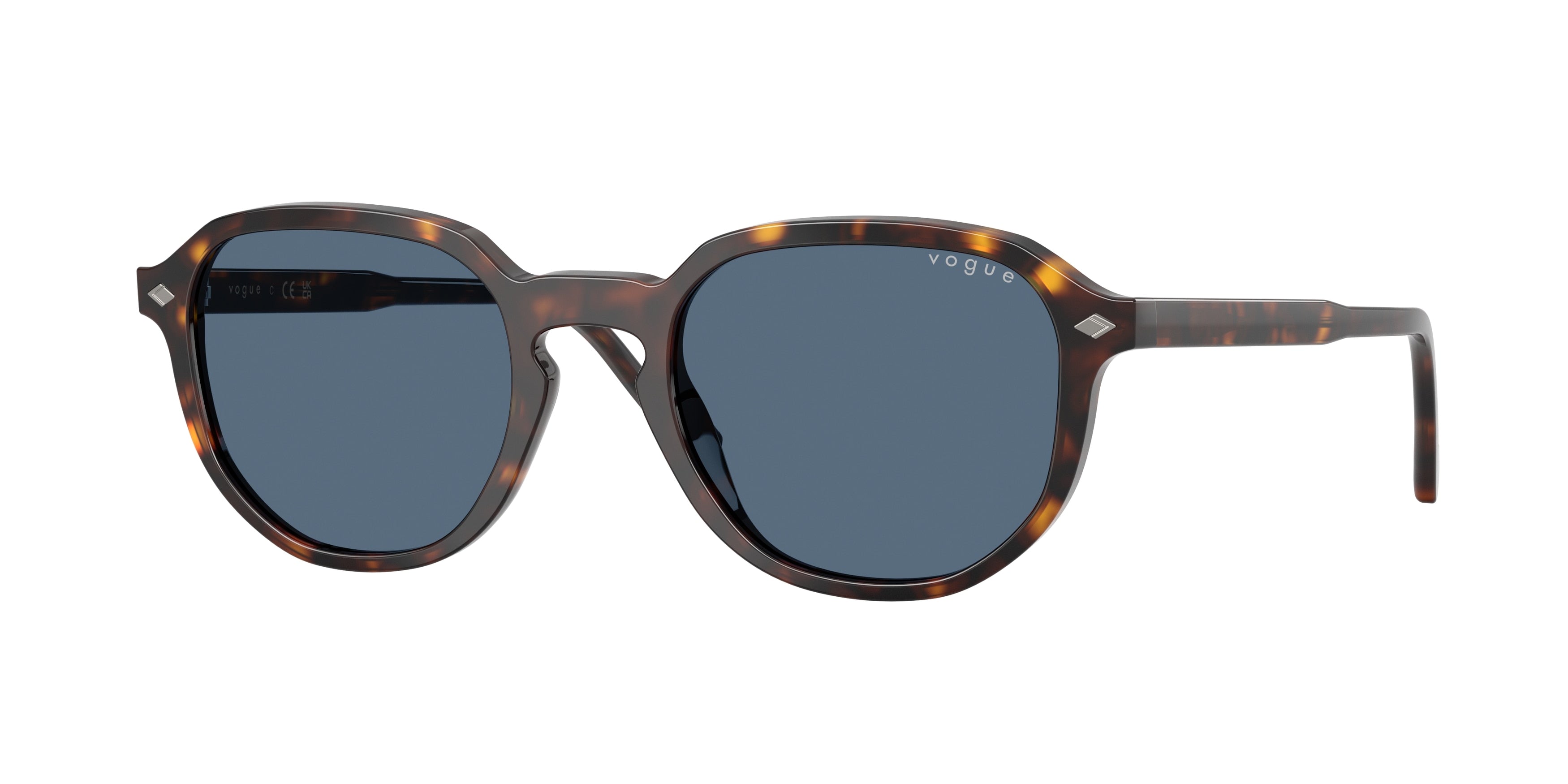 Vogue VO5707S Irregular Sunglasses  W65680-Dark Havana 51-145-20 - Color Map Brown