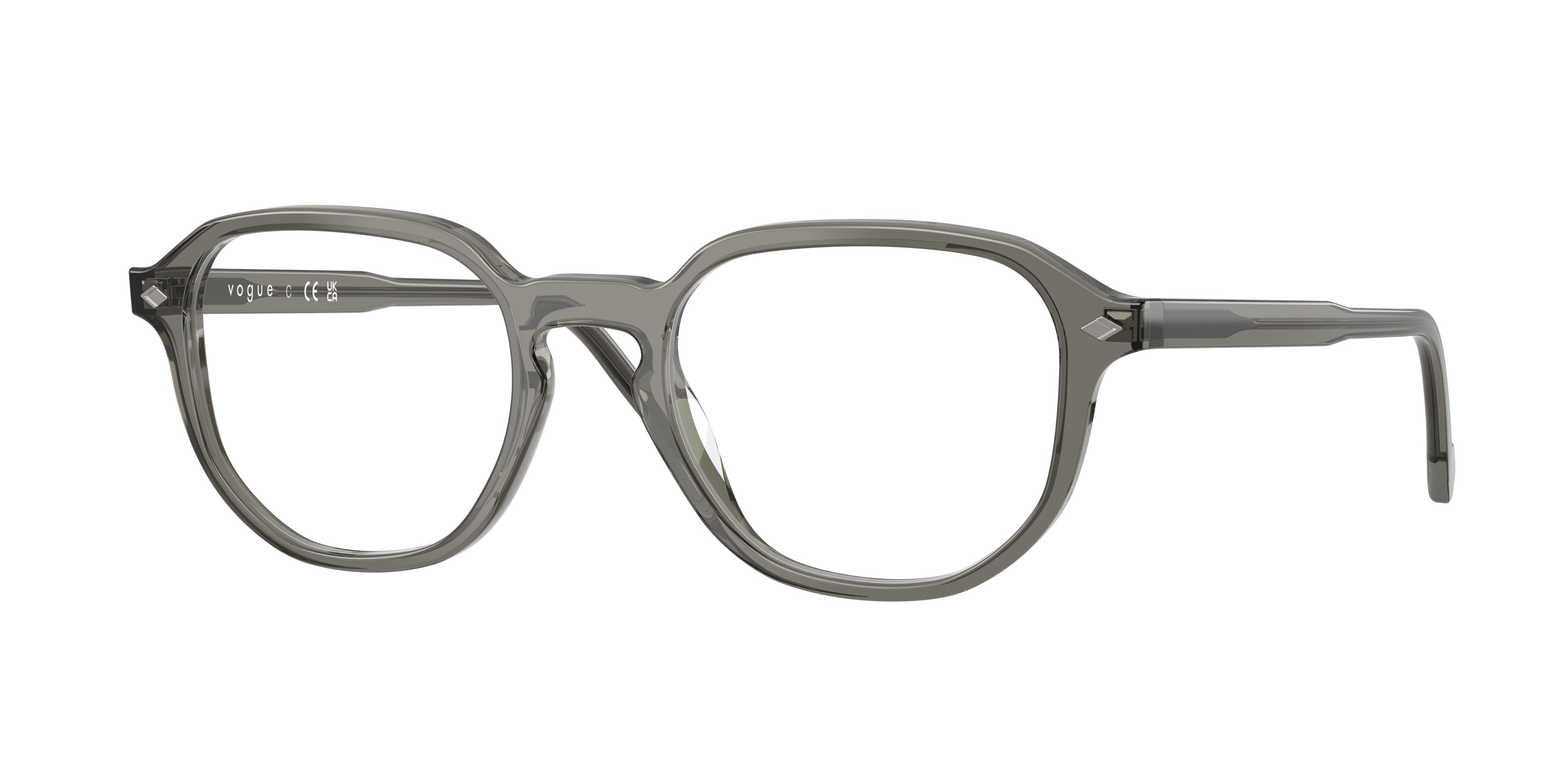 Vogue VO5708 Irregular Eyeglasses  3294-Transparent Dark Grey 51-145-20 - Color Map Grey