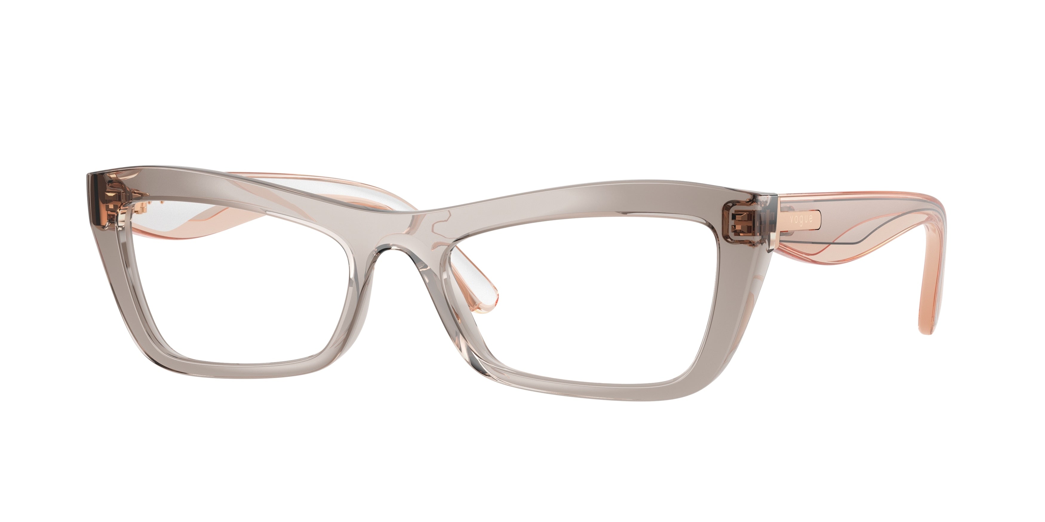Vogue VO5710 Cat Eye Eyeglasses  3301-Milky Warm Grey 53-140-18 - Color Map Grey