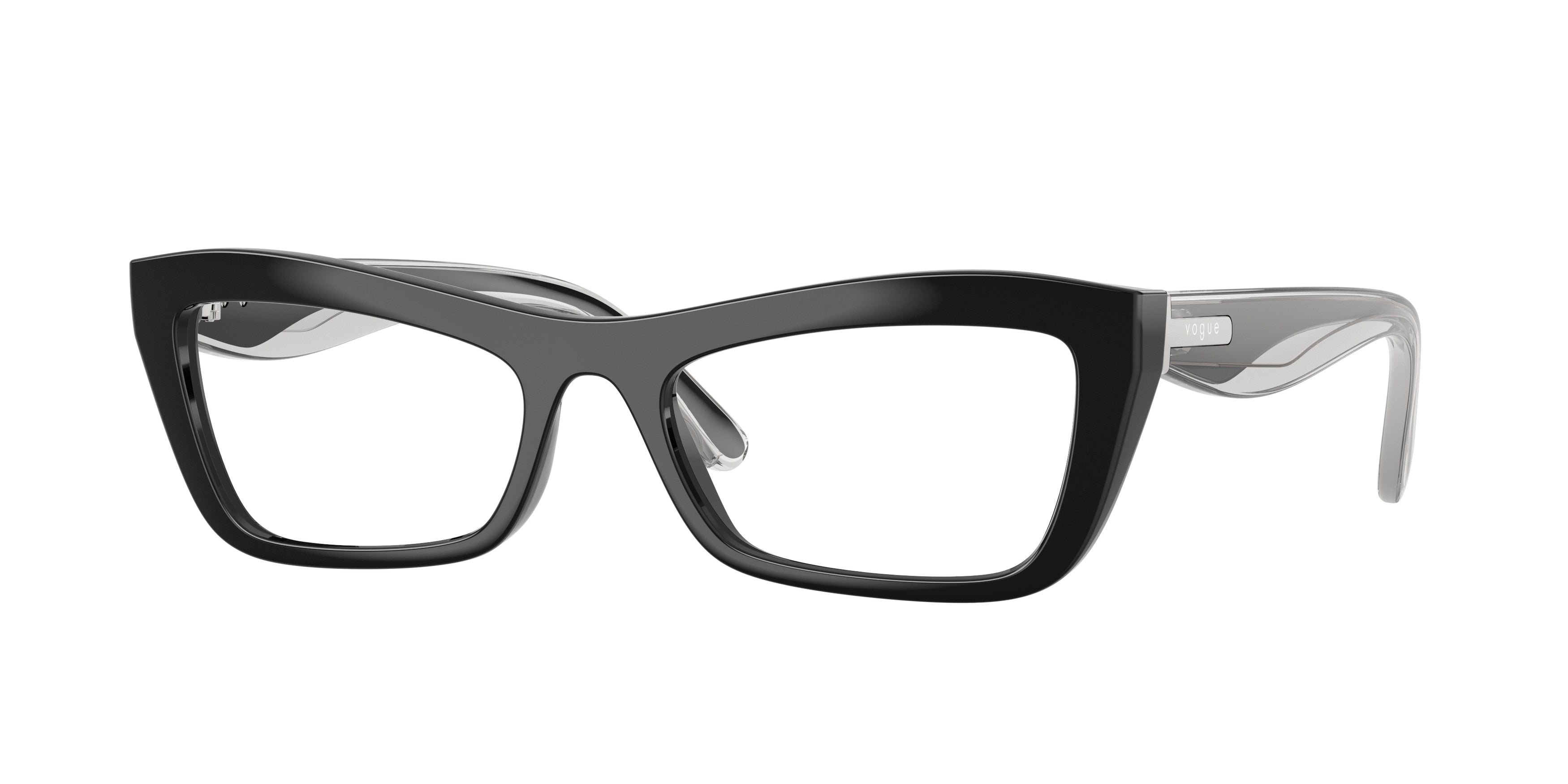Vogue VO5710 Cat Eye Eyeglasses  W44-Black 53-140-18 - Color Map Black