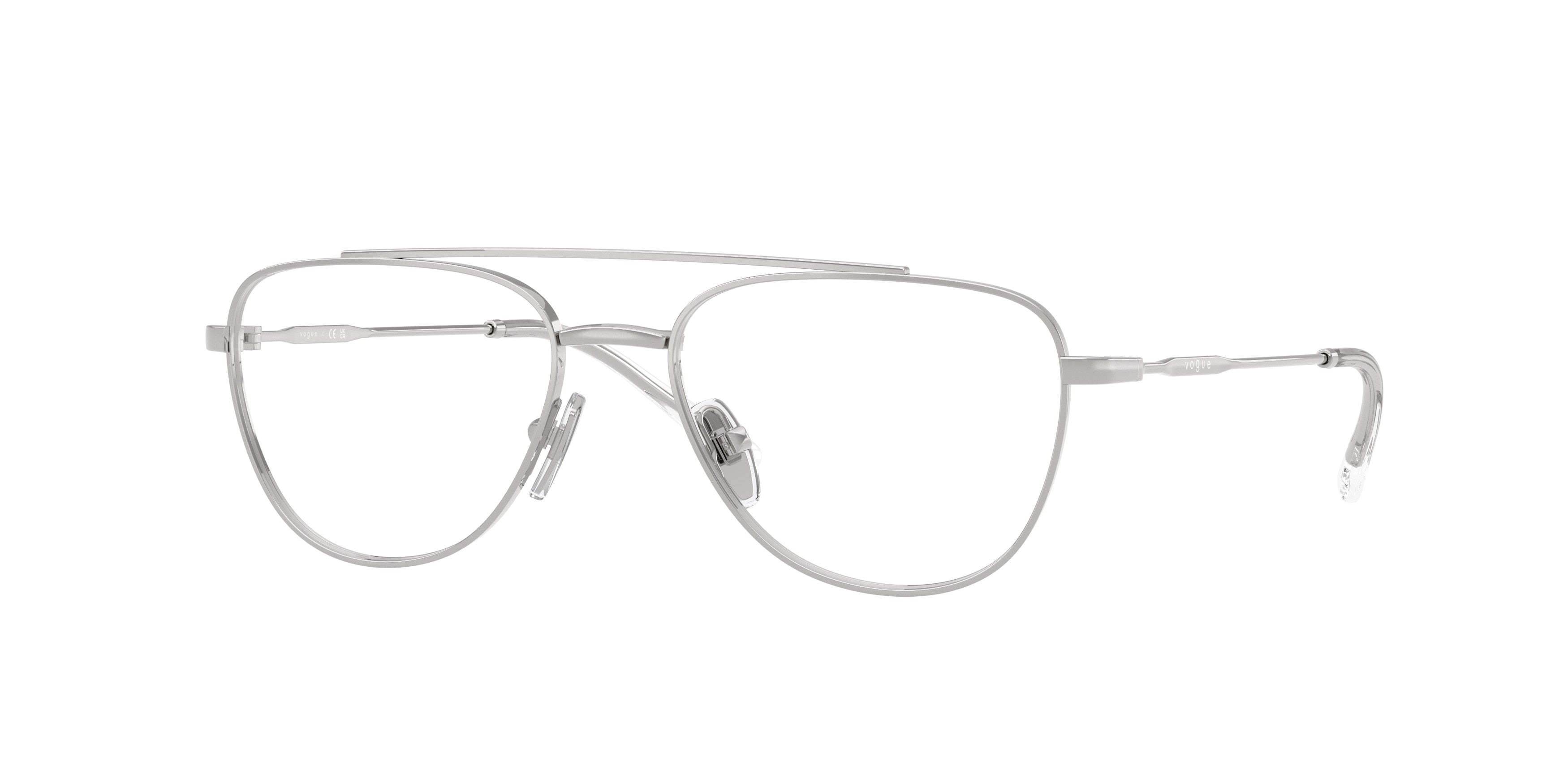 VOGUE JUNIOR OPHTHAL VY1001 Pilot Eyeglasses  323-Silver 50-130-16 - Color Map Silver