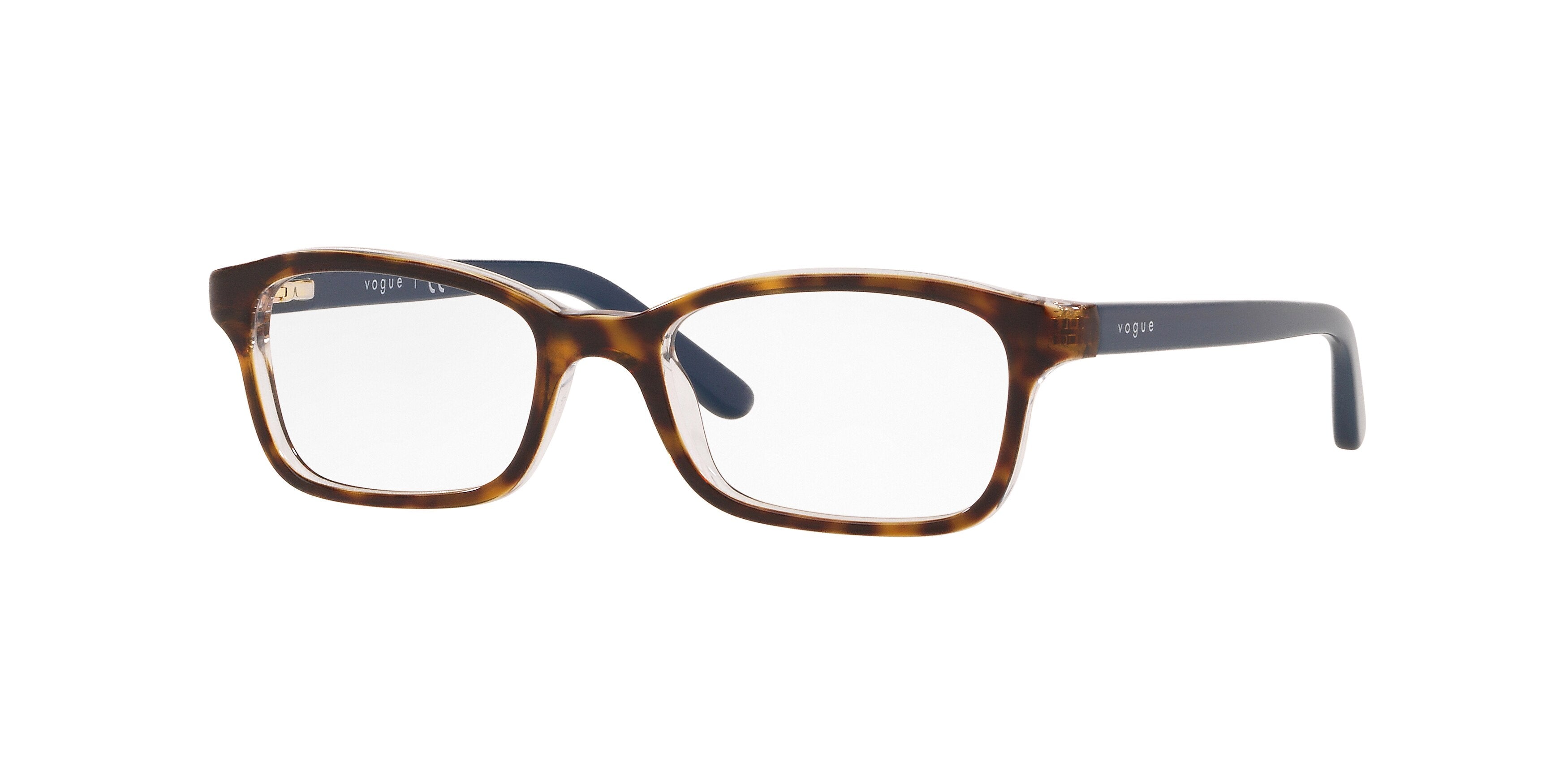 VOGUE JUNIOR OPHTHAL VY2002 Pillow Eyeglasses  1916-Top Light Havana/Transparent 46-125-16 - Color Map Brown