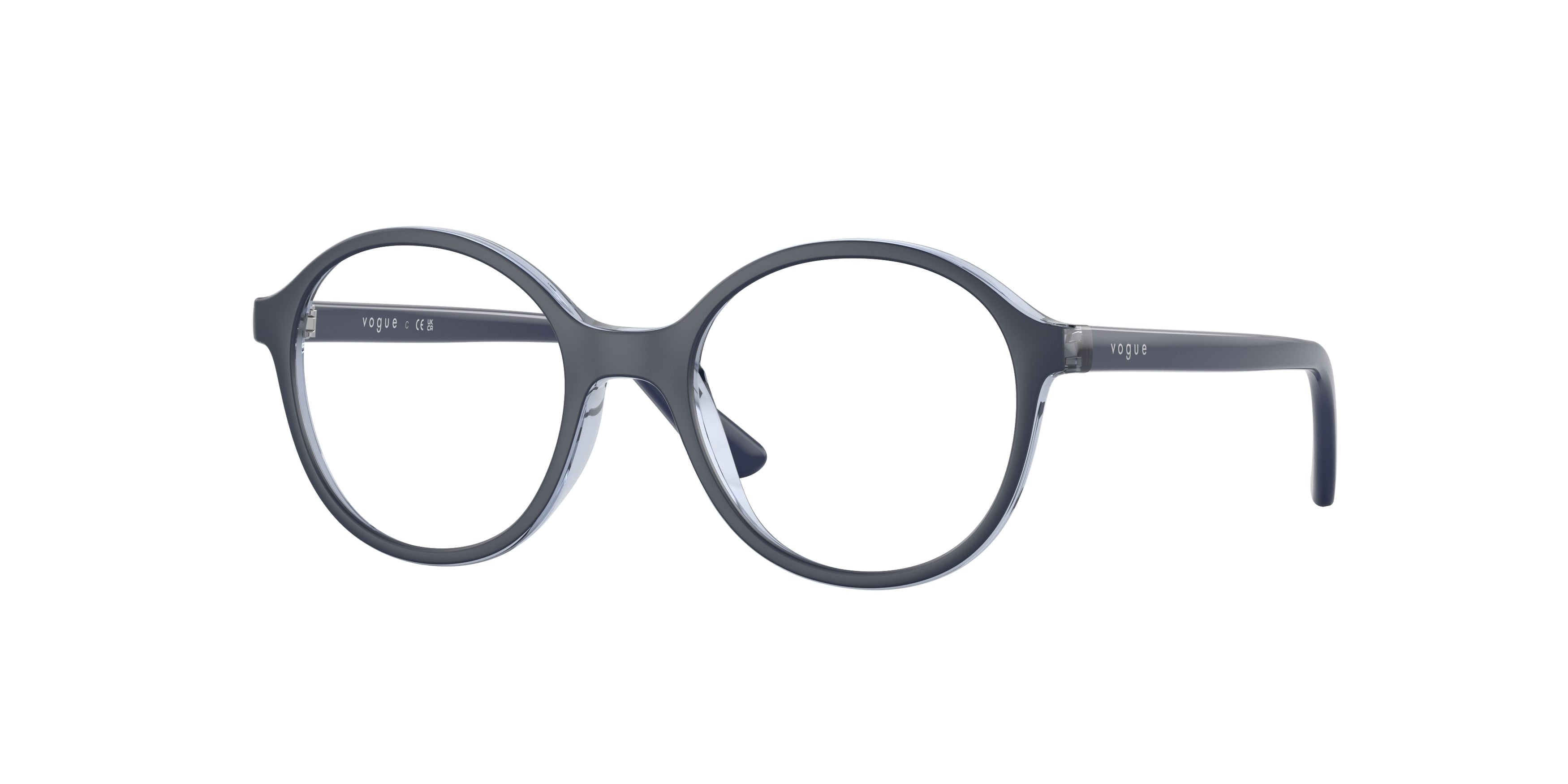 Vogue Junior VY2015 Round Eyeglasses Unisex — Free Shipping - 45-125-16 / 3029-Blue/Top Blue Matte