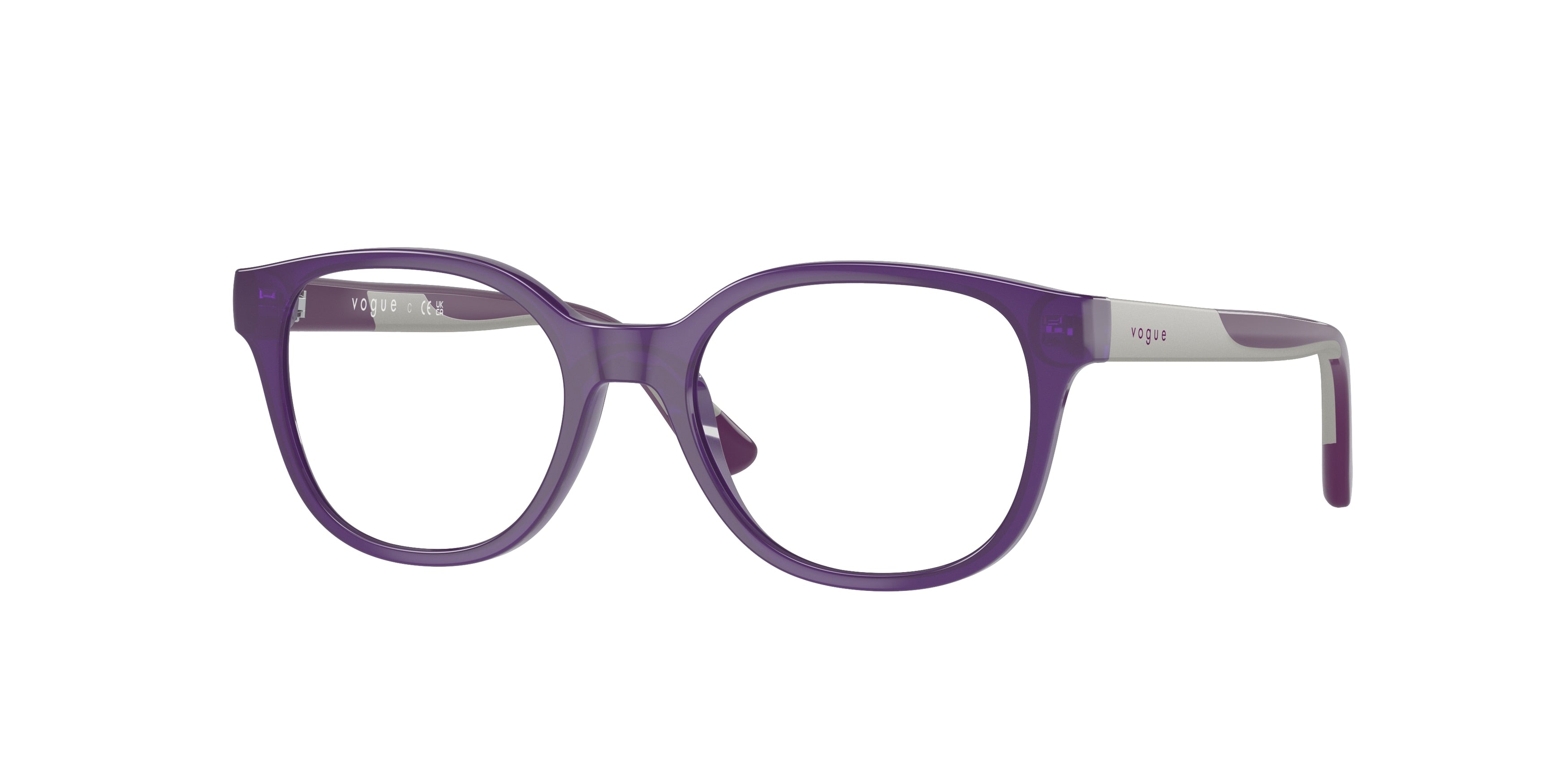VOGUE JUNIOR OPHTHAL VY2020 Pillow Eyeglasses  3069-Opal Violet 43-125-16 - Color Map Violet