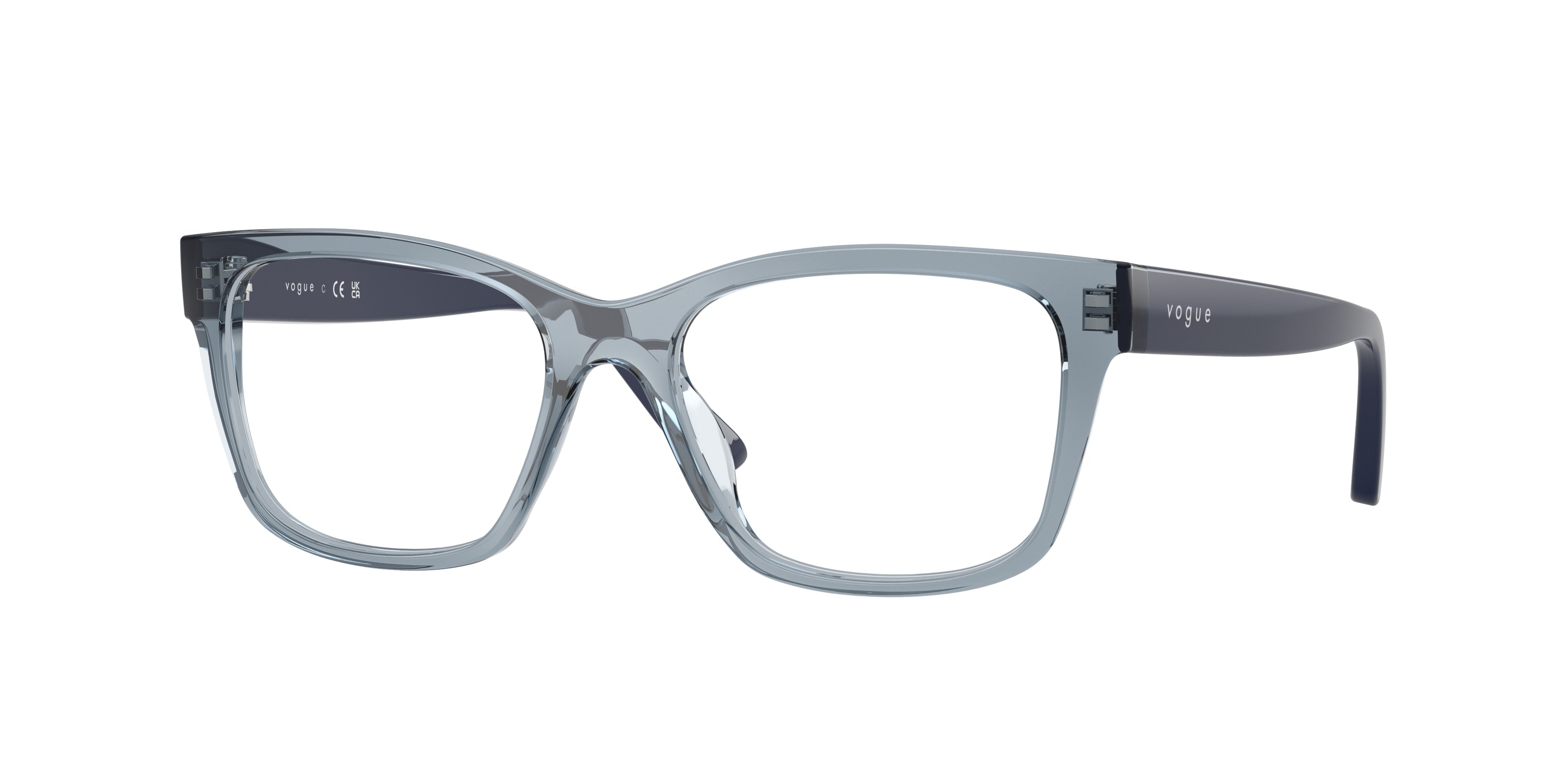VOGUE JUNIOR OPHTHAL VY2034 Pillow Eyeglasses  2966-Transparent Blue 51-135-16 - Color Map Blue