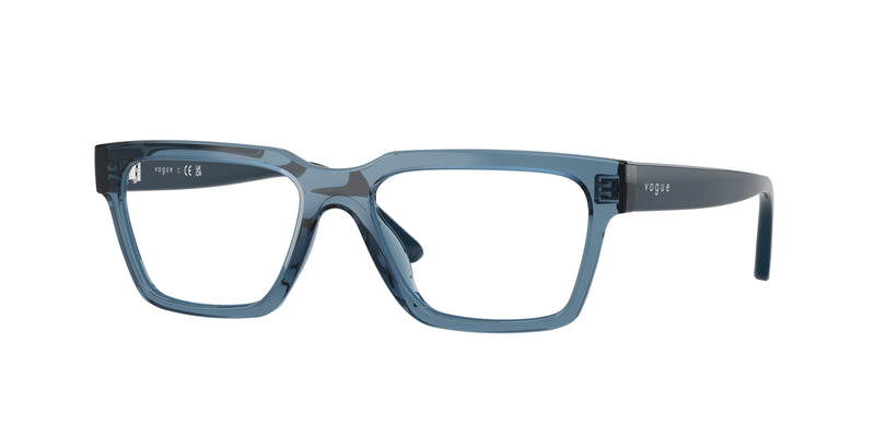 VOGUE JUNIOR OPHTHAL VY2040 Rectangle Eyeglasses  2764-Transparent Blue 51-135-16 - Color Map Blue