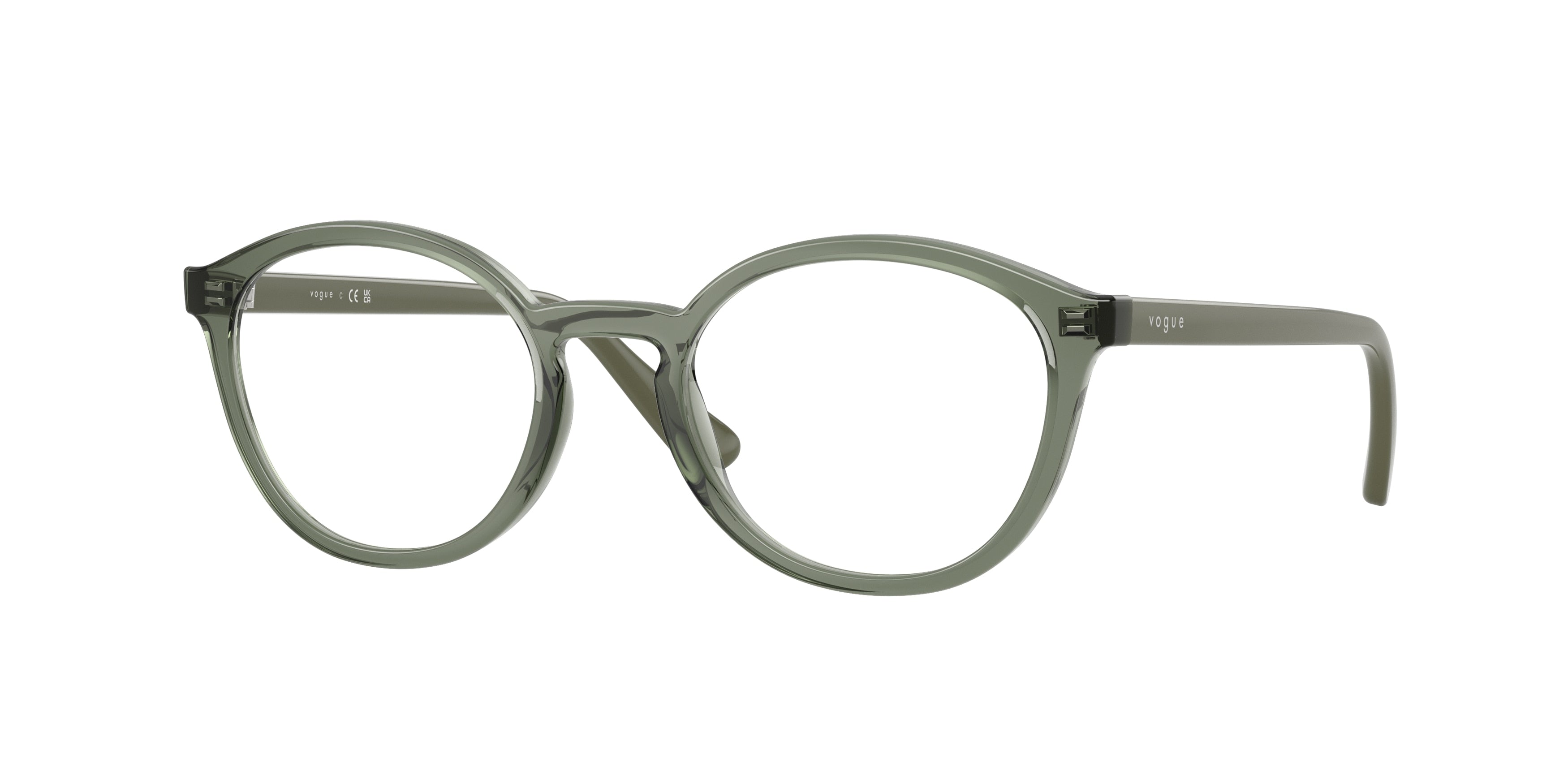 VOGUE JUNIOR OPHTHAL VY2044 Phantos Eyeglasses  3086-Transparent Mallard Green 48-135-19 - Color Map Green