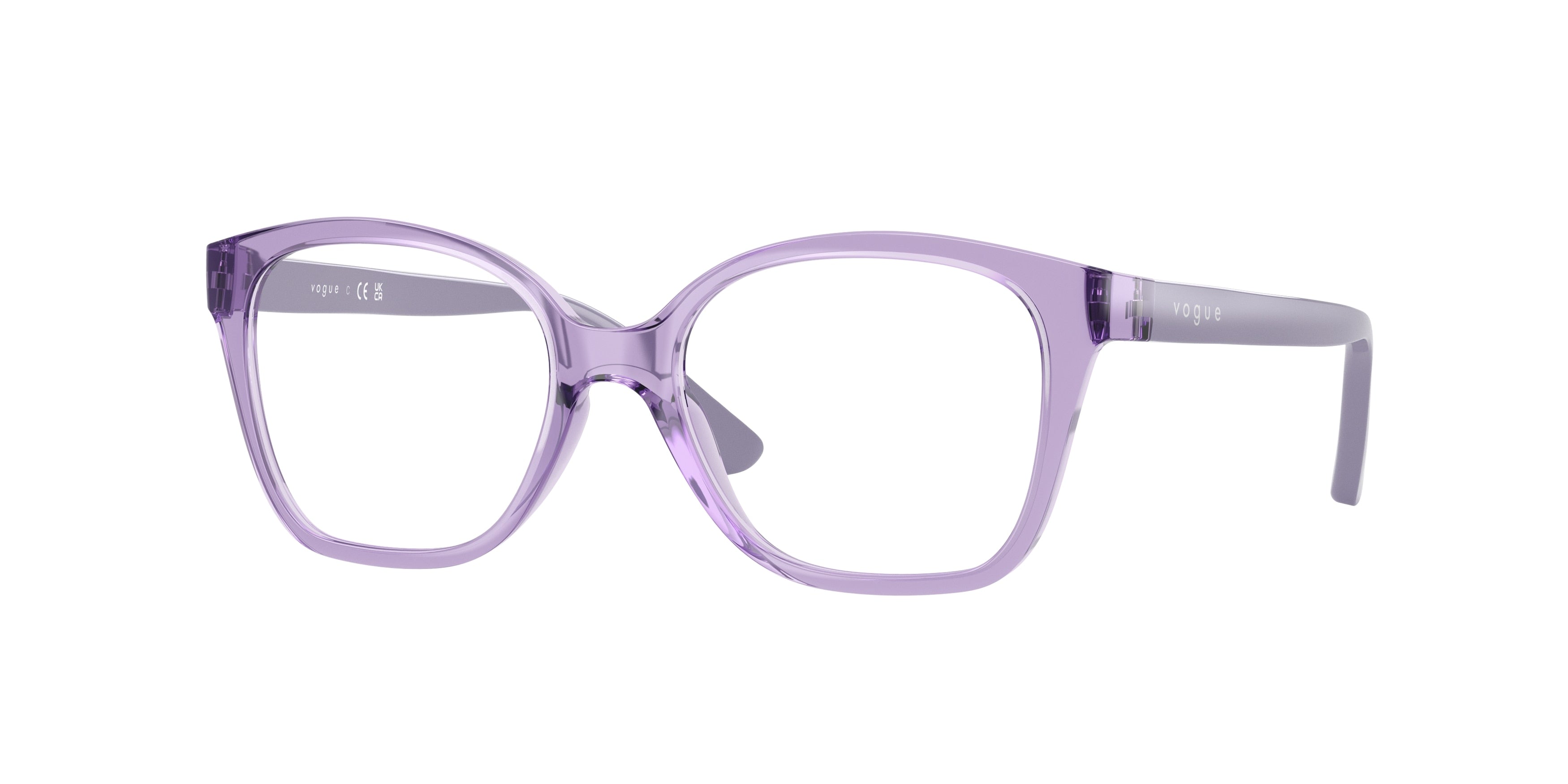 VOGUE JUNIOR OPHTHAL VY2045 Butterfly Eyeglasses  3276-Transparent Violet 48-130-16 - Color Map Violet