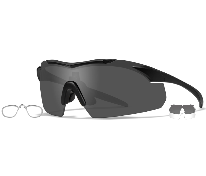 Wiley X WX VAPOR Semi Rimless Sunglasses  Matte Black 44-25-133