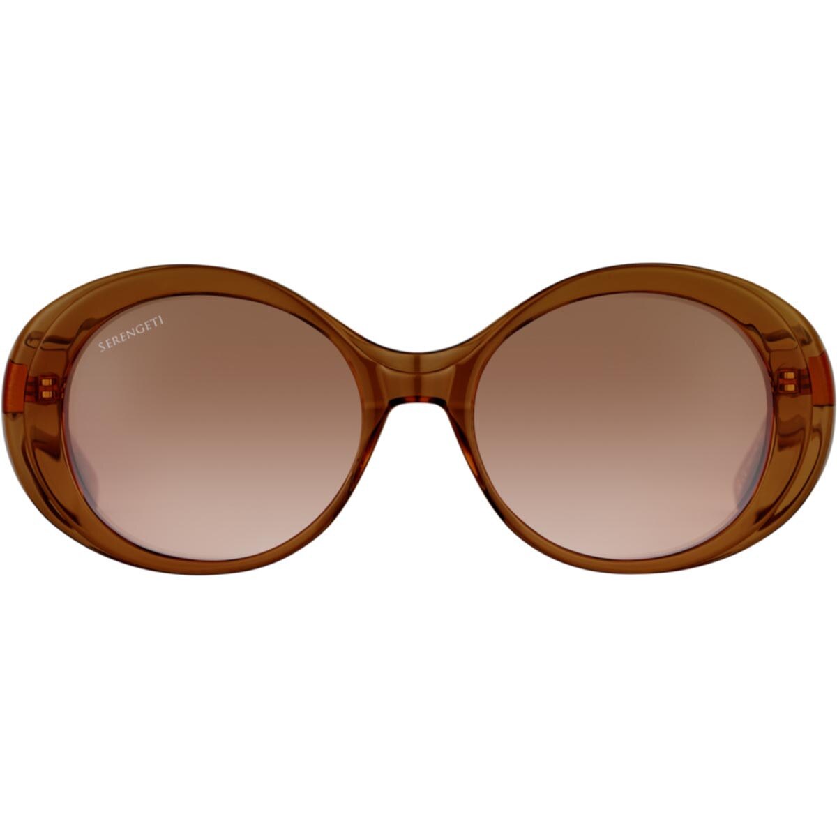 Serengeti Bacall Sunglasses  Shiny Crystal Caramel Brown Small, Medium