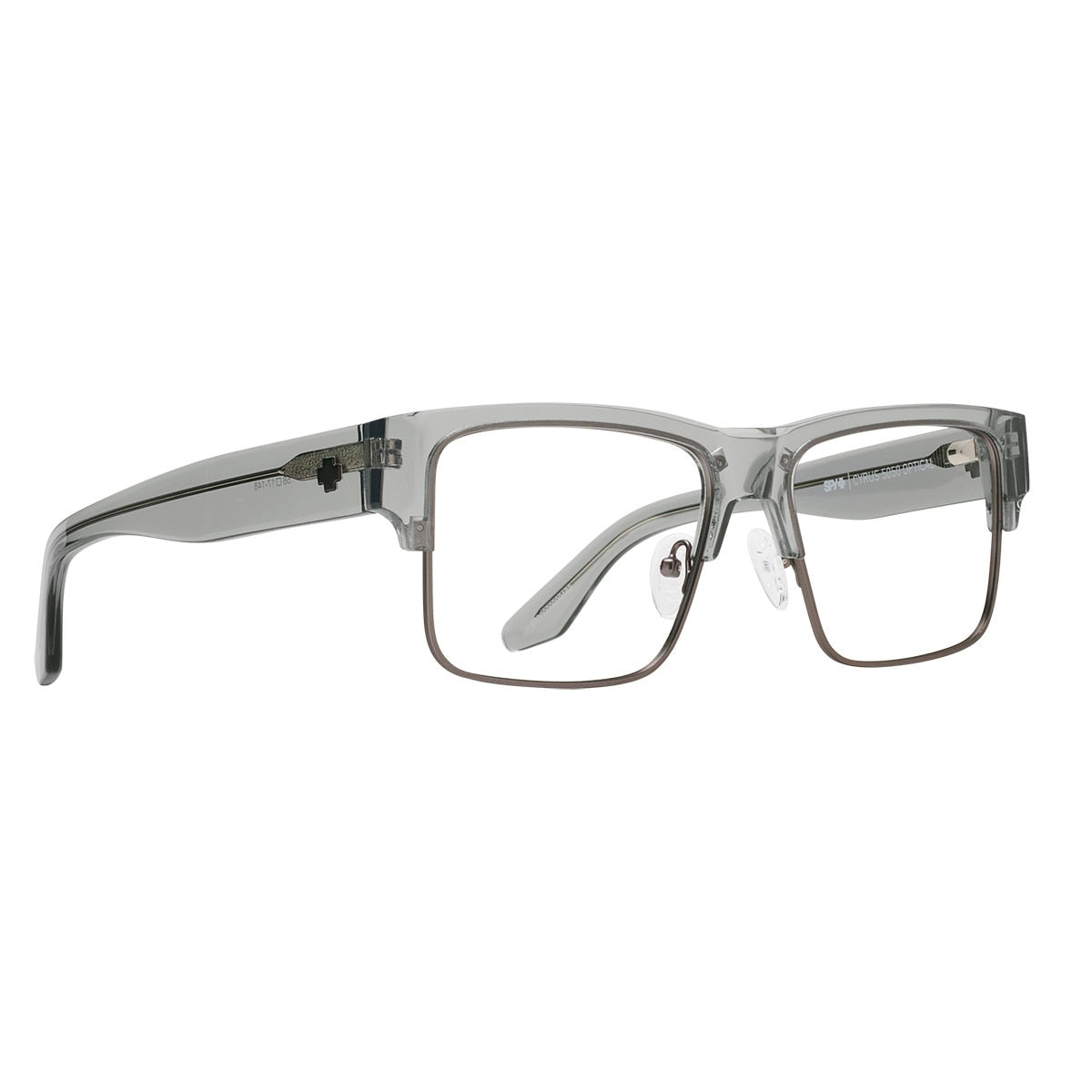 Spy CYRUS 5050 OPTICAL 60 Eyeglasses  Crystal Smoke Matte Dark Gunmetal Extra Large