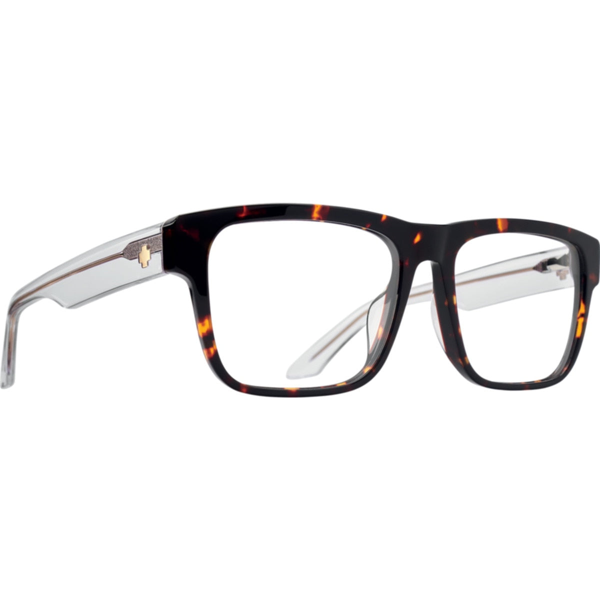 Spy Discord Optical 58 Eyeglasses  Dark Tort Crystal Large