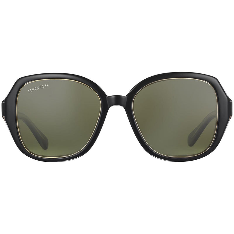 Serengeti Hayworth Sunglasses  Shiny Black Transparent Layer Small, Medium