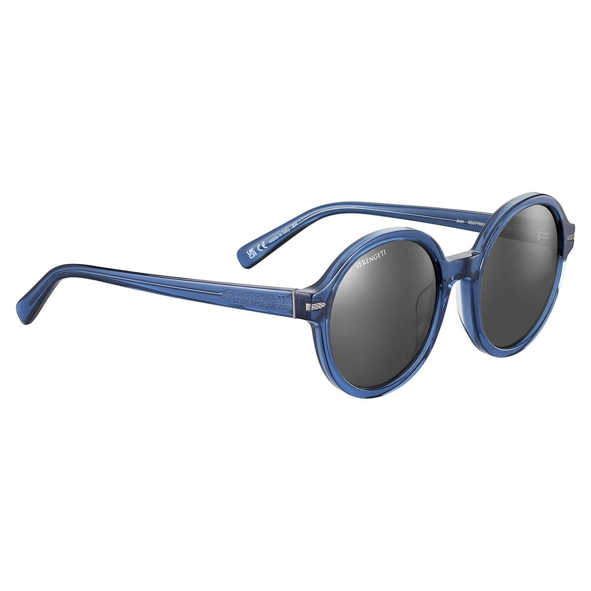 Serengeti Joan Sunglasses  Shiny Crystal Fed Blue Medium