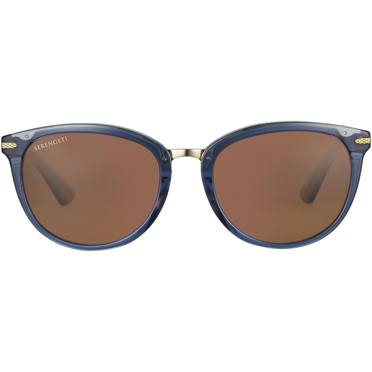 Serengeti Jodie Sunglasses  Shiny Crystal Fed Blue Medium, One size