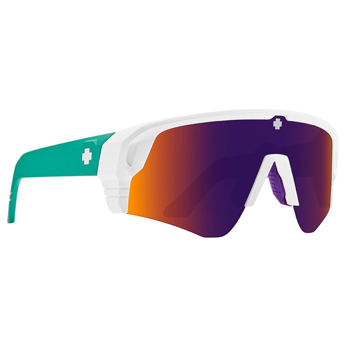 Spy Monolith Speed Sunglasses  Matte White Teal Extra Large