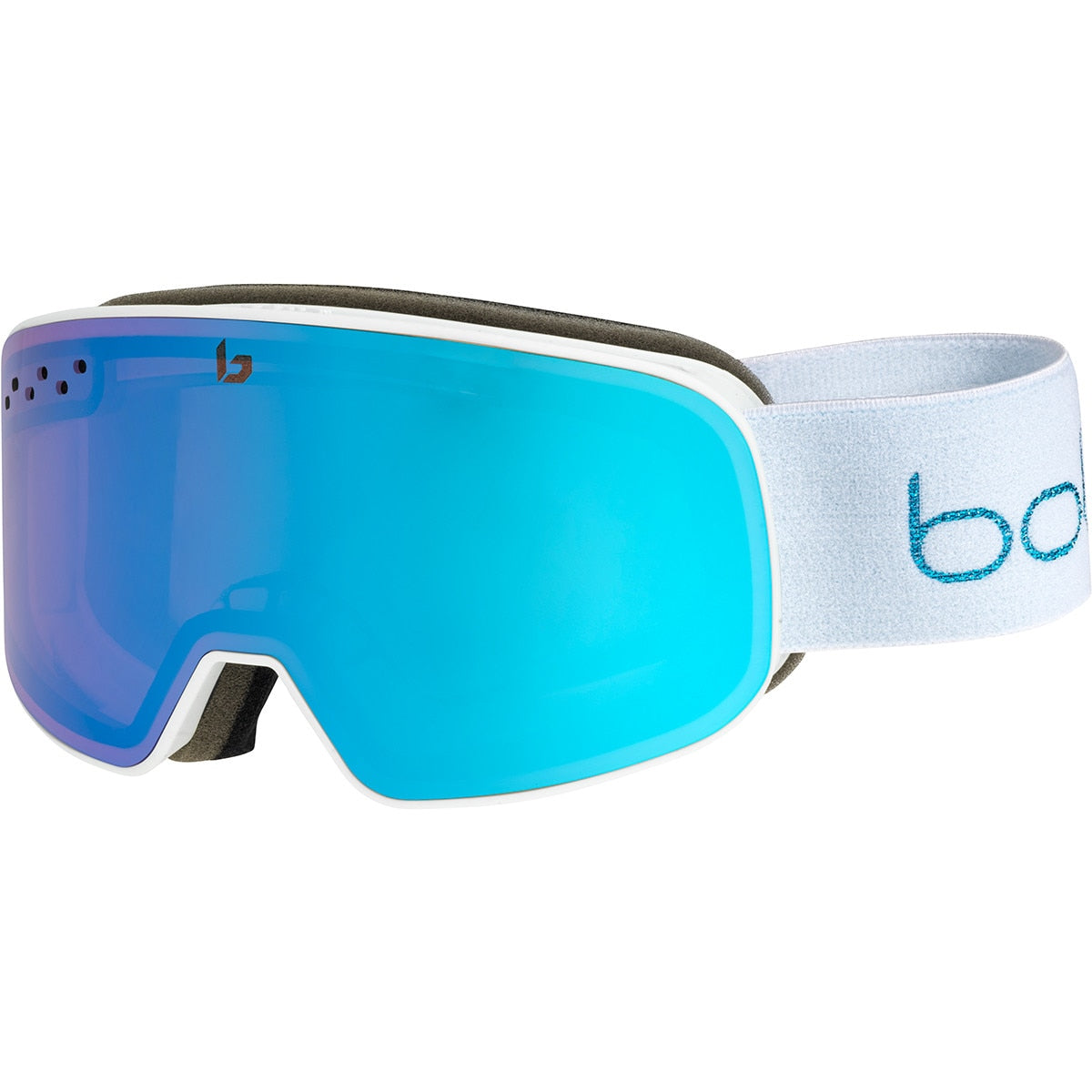 Bolle Nevada Small Goggles  White Metallic Blue Matte Small