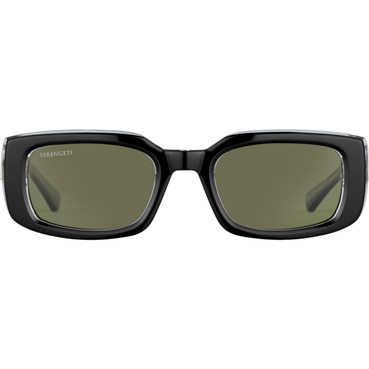 Serengeti Nicholson Sunglasses  Shiny Black Transparent Layer Small, Medium