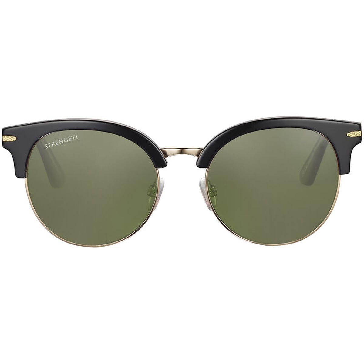 Serengeti Susan Sunglasses  Shiny Black Transparent Layer Medium, One size
