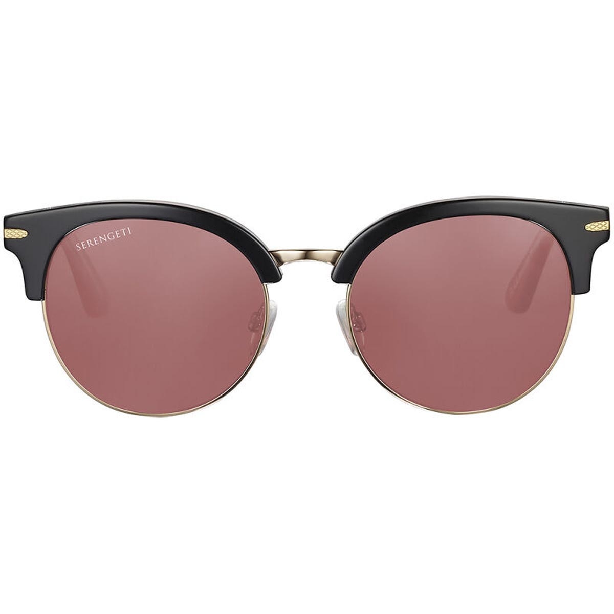 Serengeti Susan Sunglasses  Shiny Black Transparent Layer Medium, One size