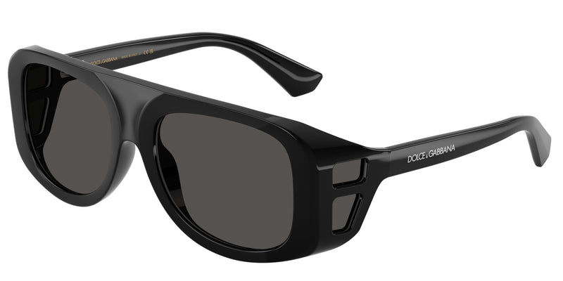 DOLCE & GABBANA DG6208 Pilot Sunglasses  501/87-Black 54-130-18 - Color Map Black