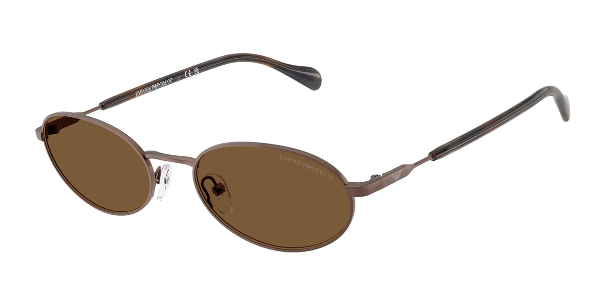 Emporio Armani EA2175 Oval Sunglasses  300693-Matte Bronze 54-145-19 - Color Map Copper